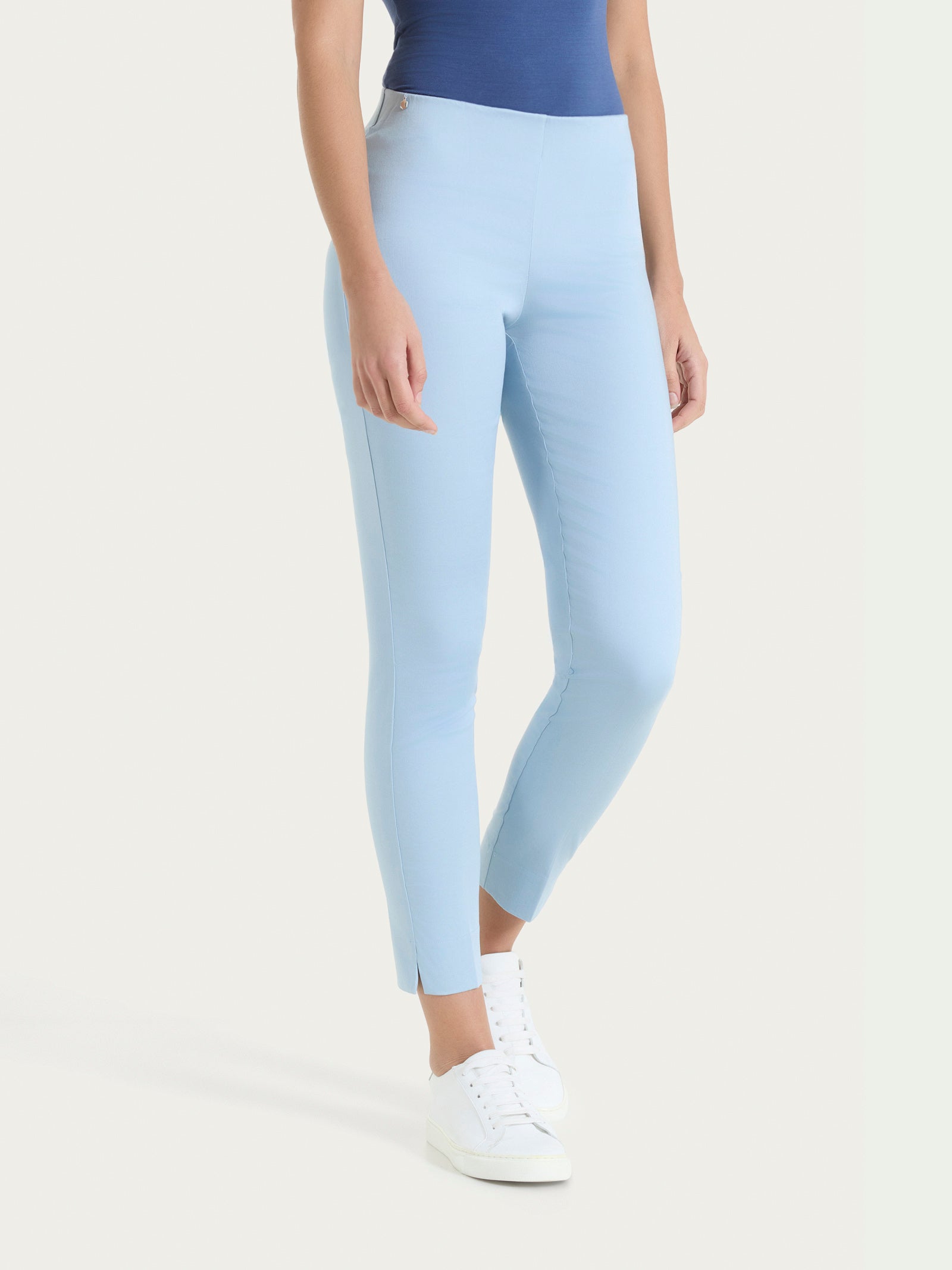 Ragno Satin Power Pantaloni Capri Dusty Blue skinny