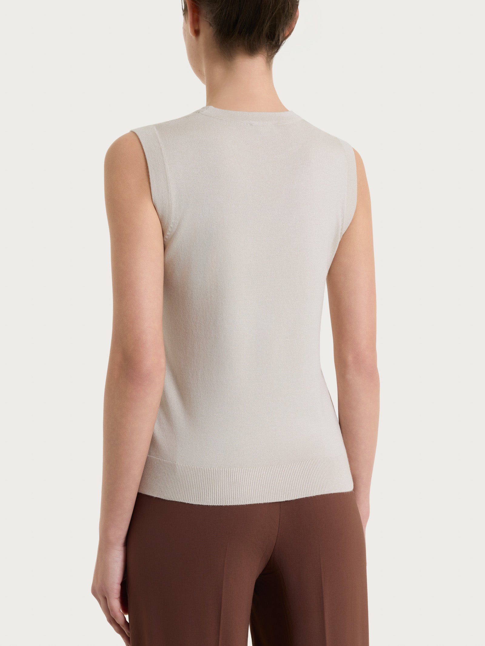 Ragno Summertime Smanicato Corto gilet viscosa champignon