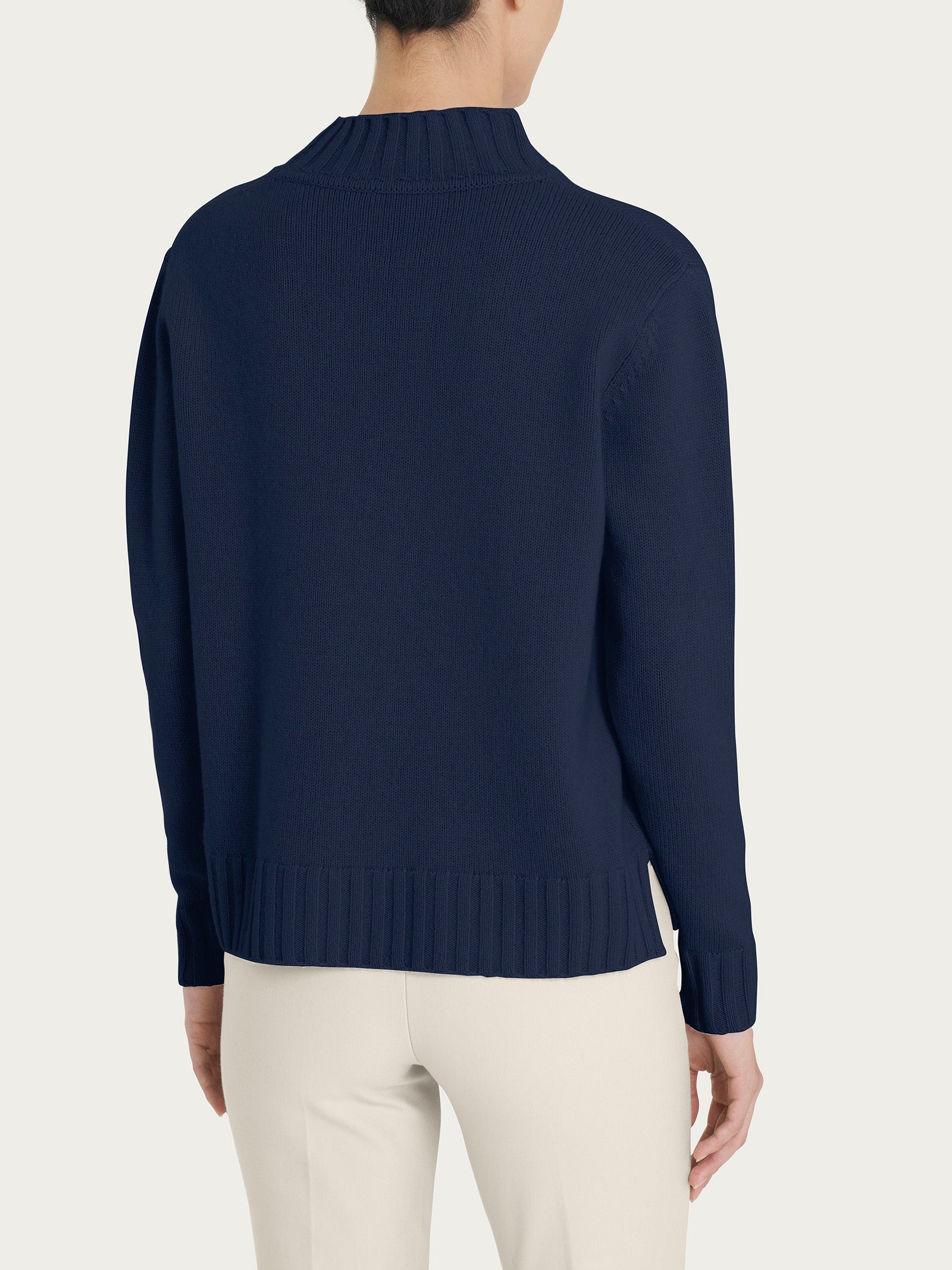 Ragno Merino Soft lupetto donna blu misto lana