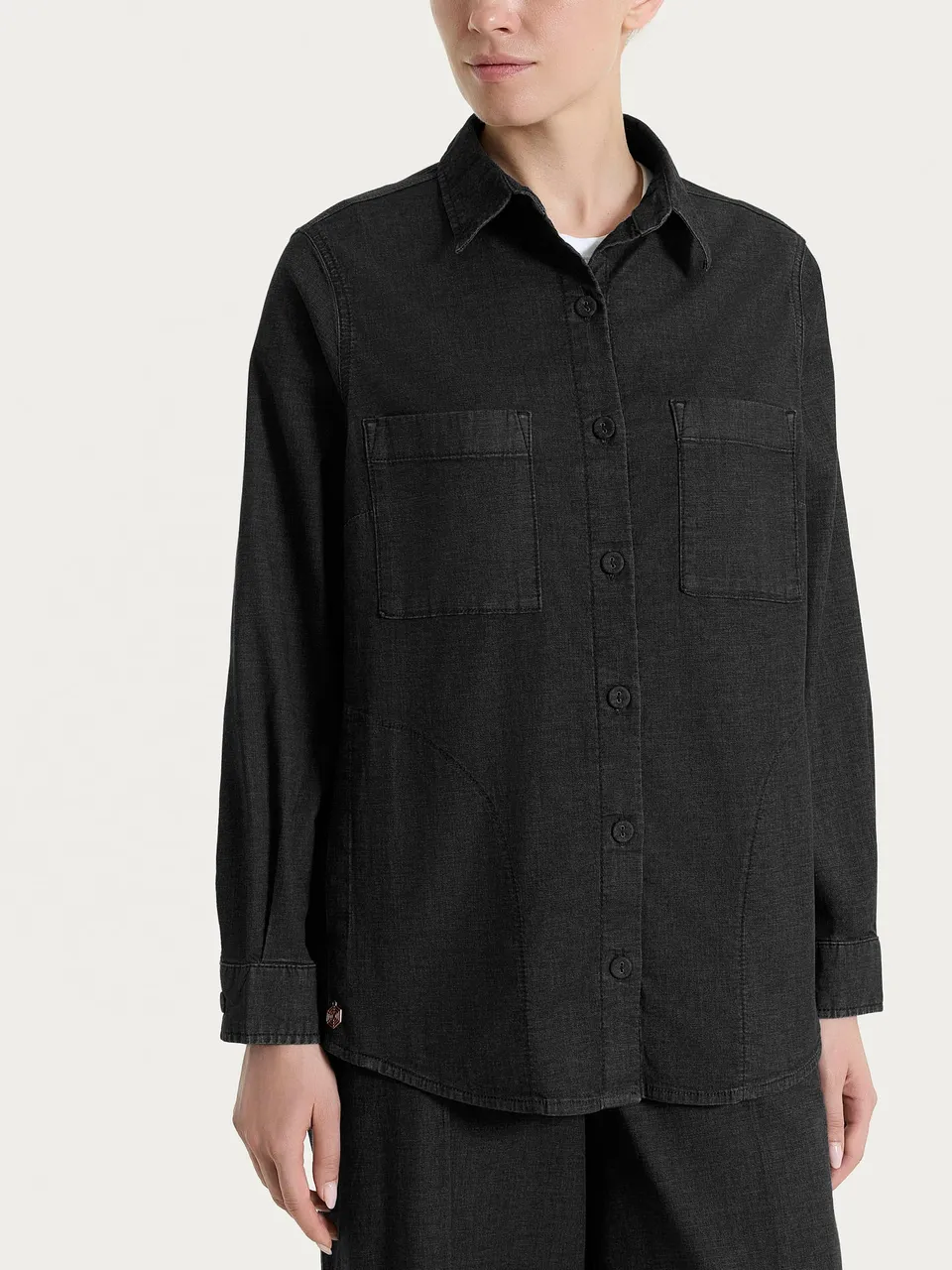 Ragno Super Light Denim shacket Gray Black denim leggero