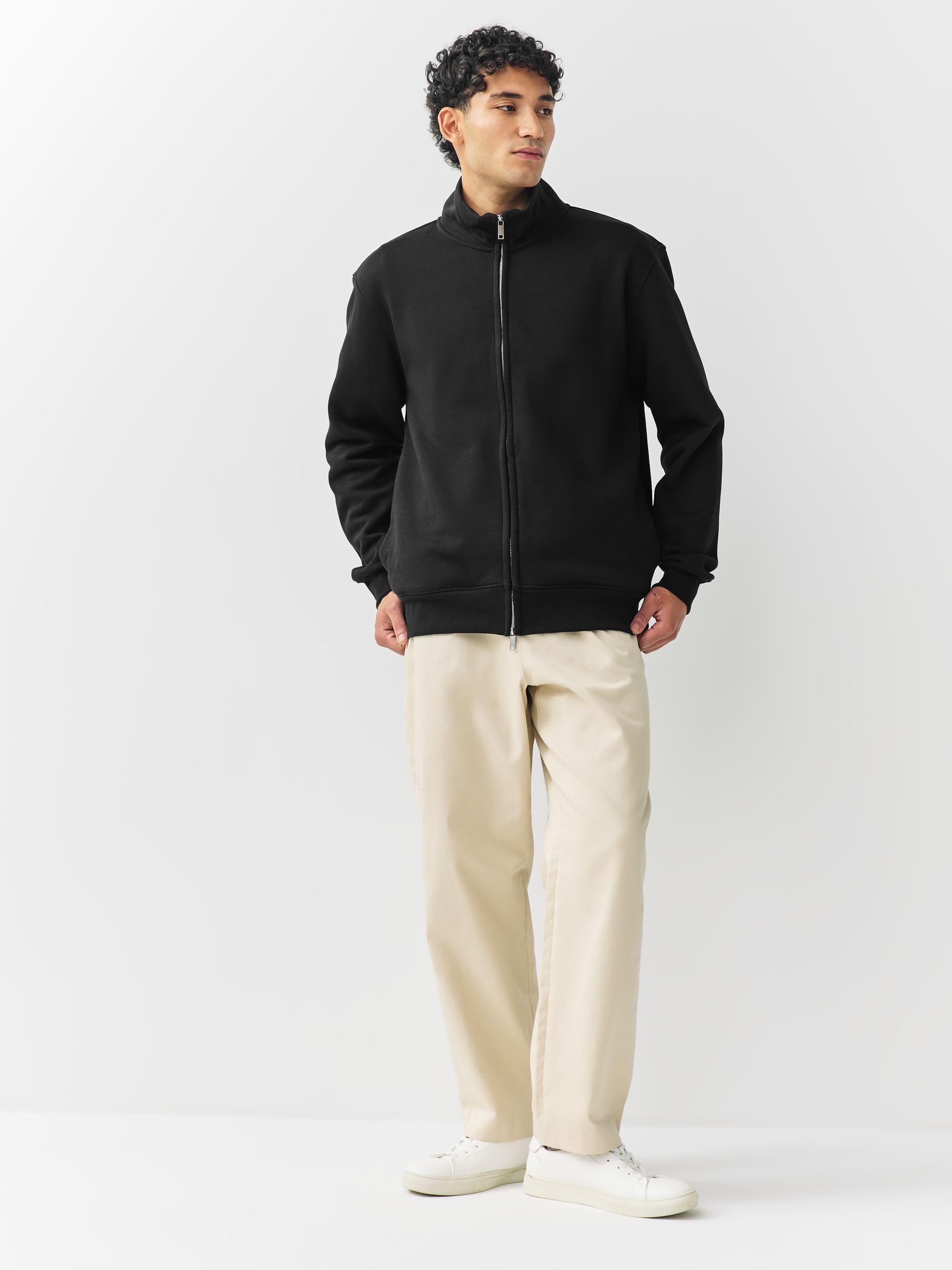 Next felpa zip uomo XL collo imbuto jersey cotone