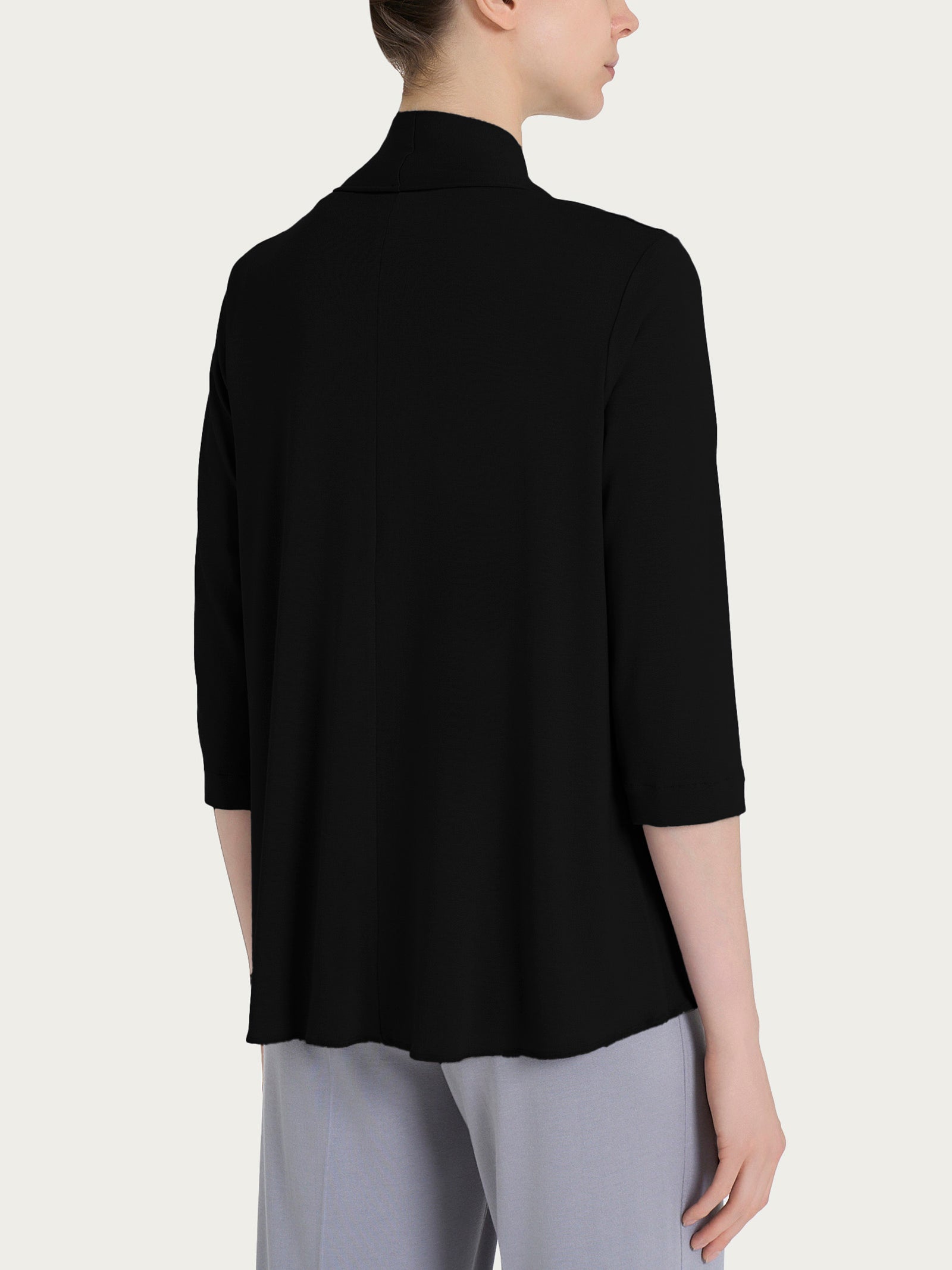 Ragno Viscosa Summer Cardigan Corto Nero leggero