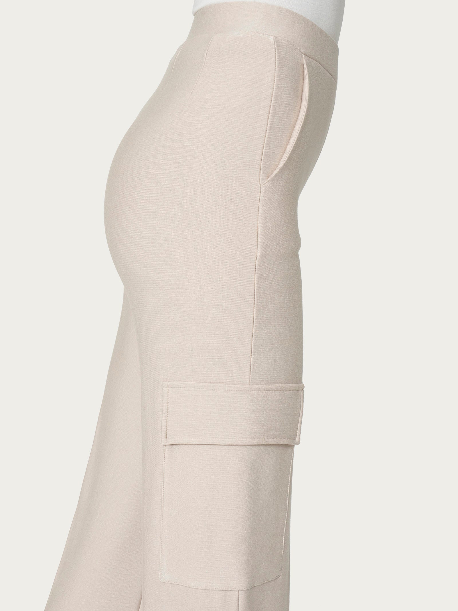 Ragno Relaxed Pantalone Cargo Ampio Champignon in Viscosa
