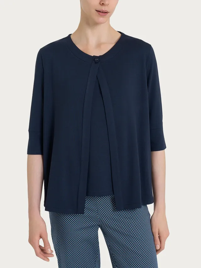 Ragno Viscosa Summer Short Cardigan cardigan blu viscosa