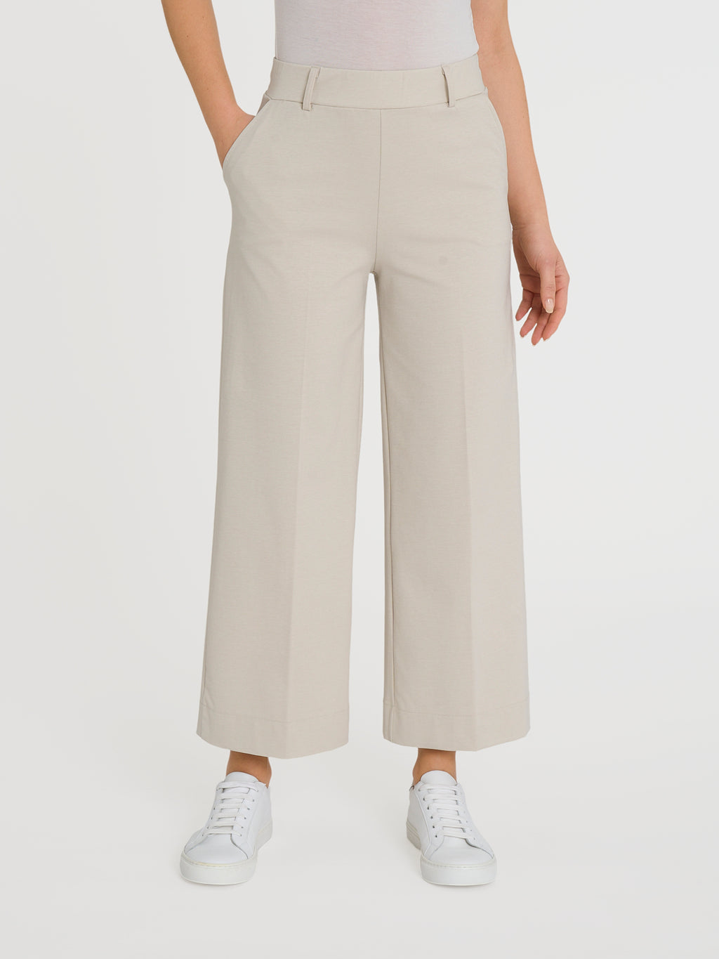 Ragno Compact Light Pantalone Cropped Champignon tasche