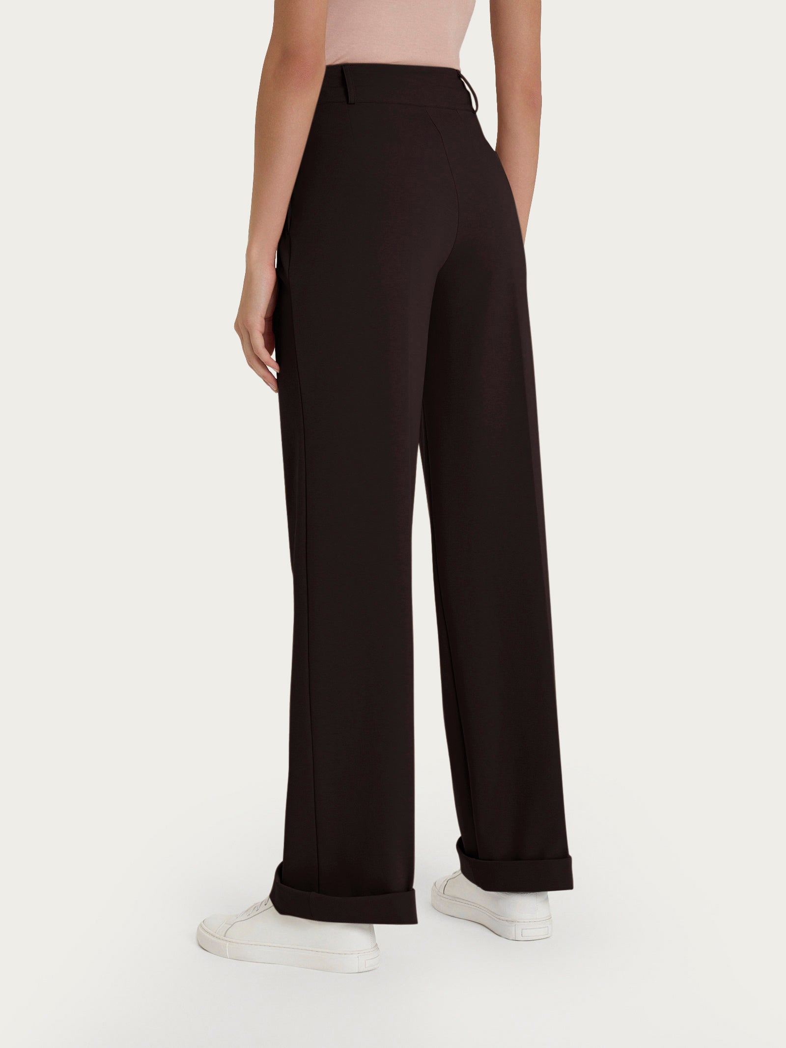 Ragno Compact Light Pantalone Wide Leg Chocolate Torte