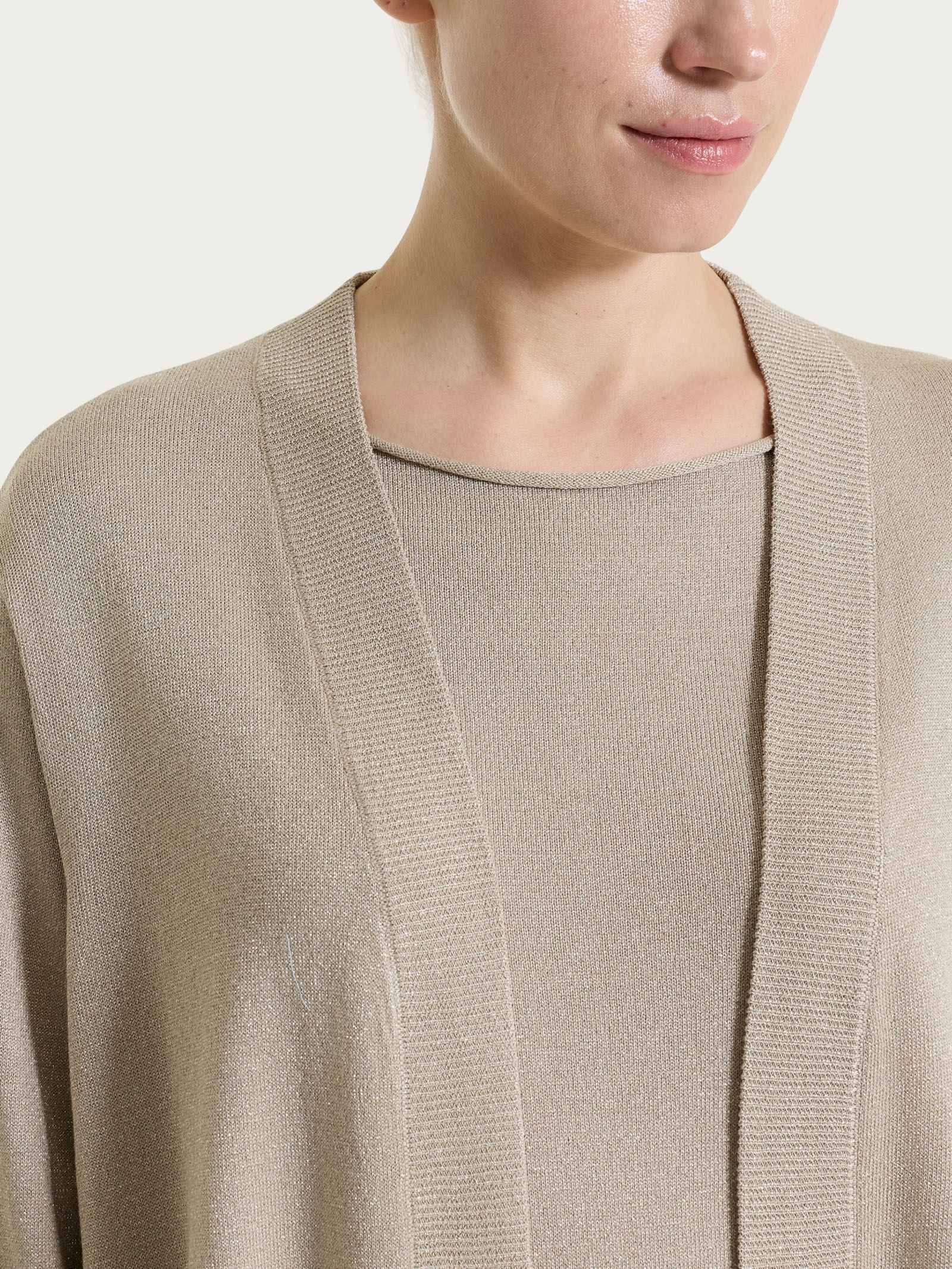 Ragno Summertime Cardigan Aperto Lurex Crockery leggero