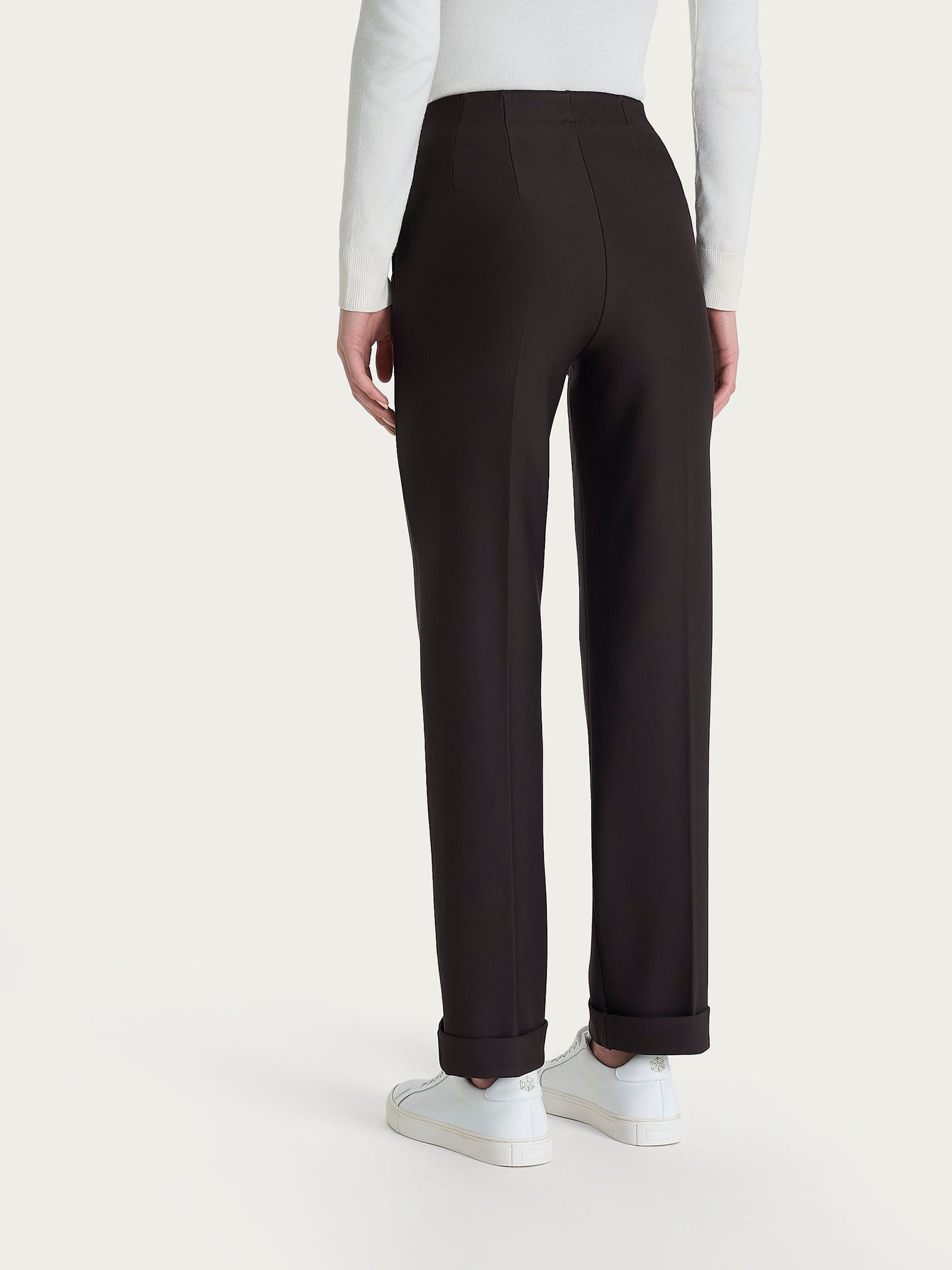 Ragno Compact pantalone dritto chocolate punto Milano