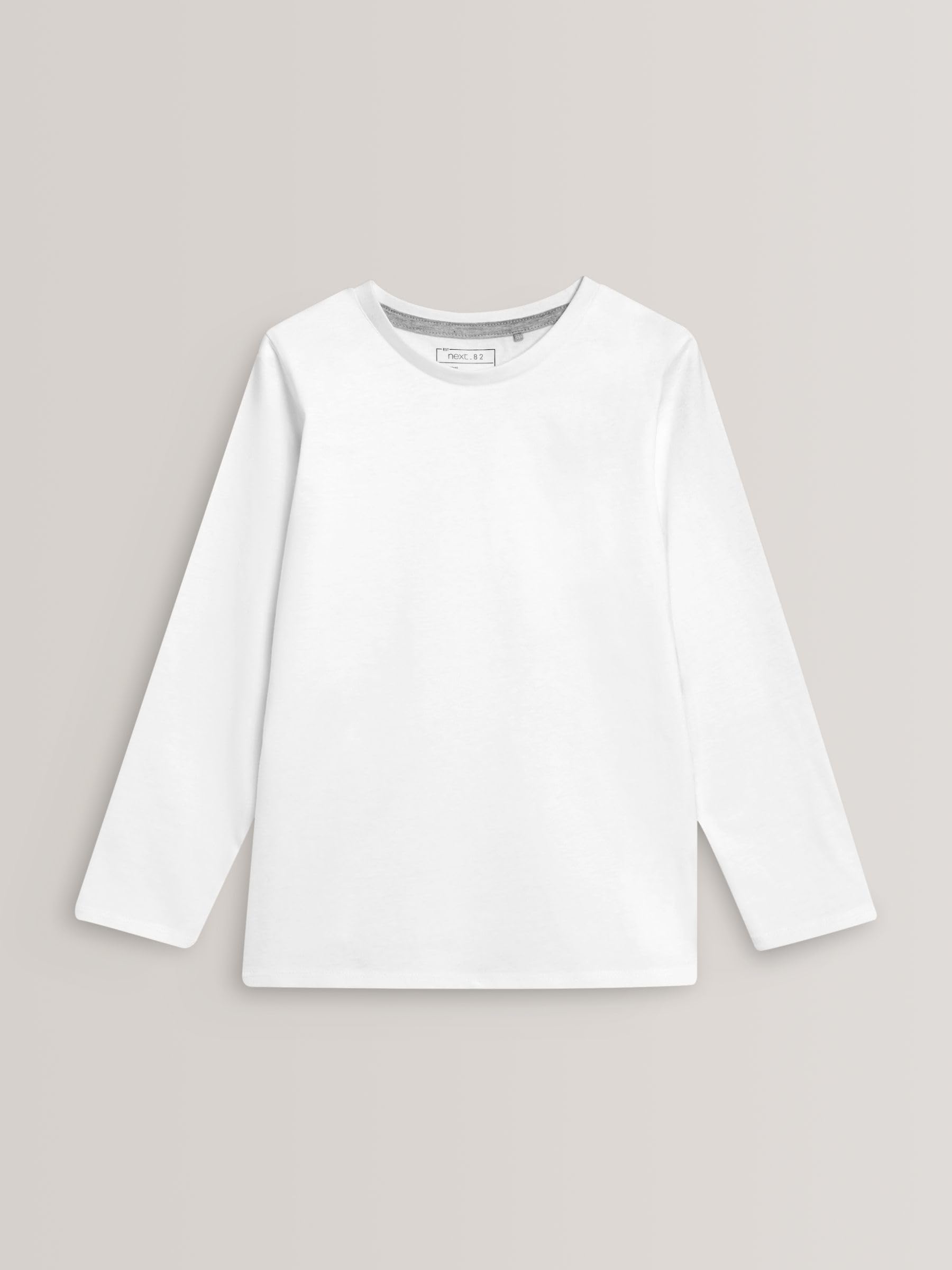 Next ragazzo magliette maniche lunghe bianche 2 pezzi cotone