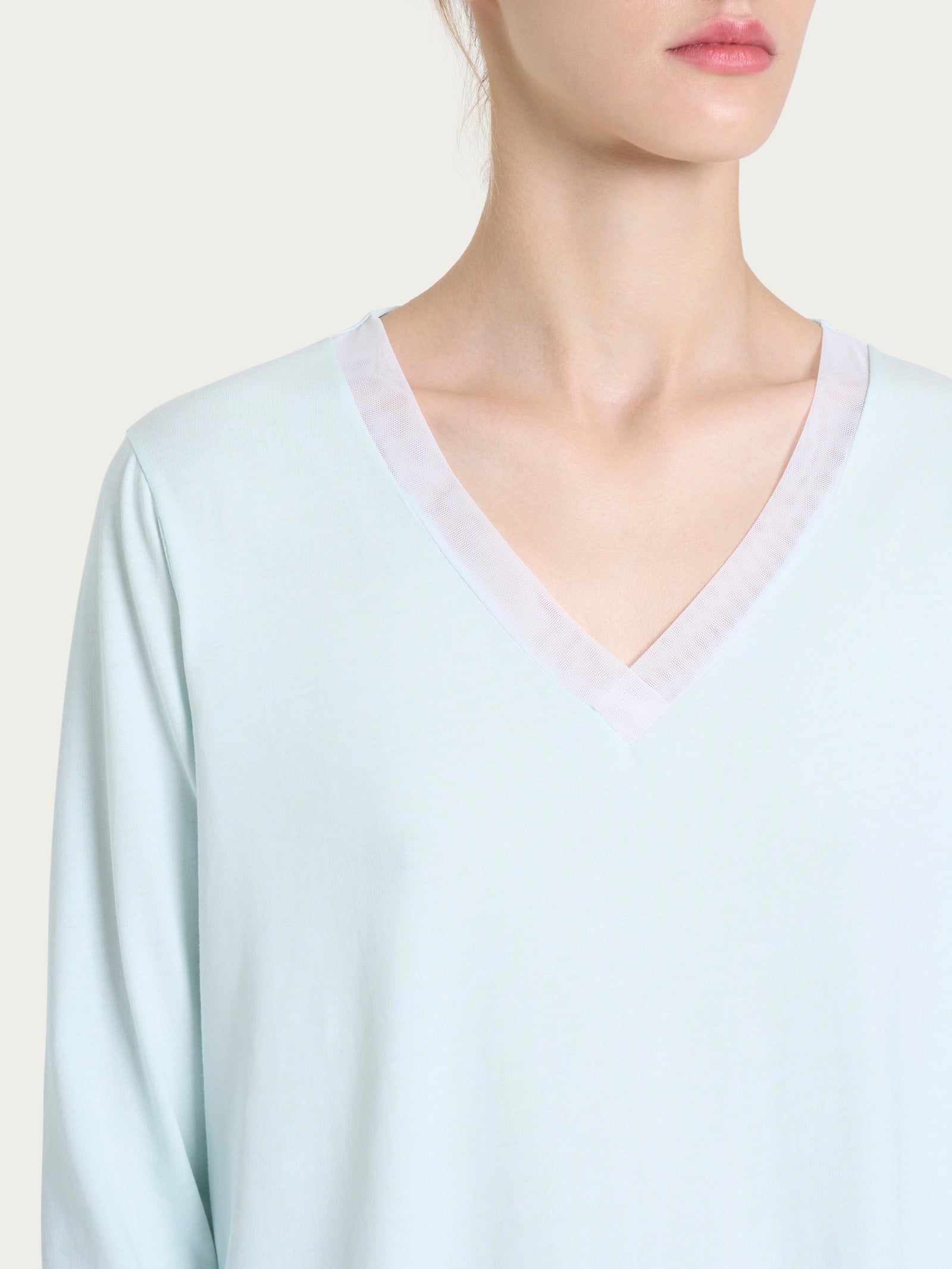 Ragno Jersey di Cotone pigiama lungo Salt Air scollo a V