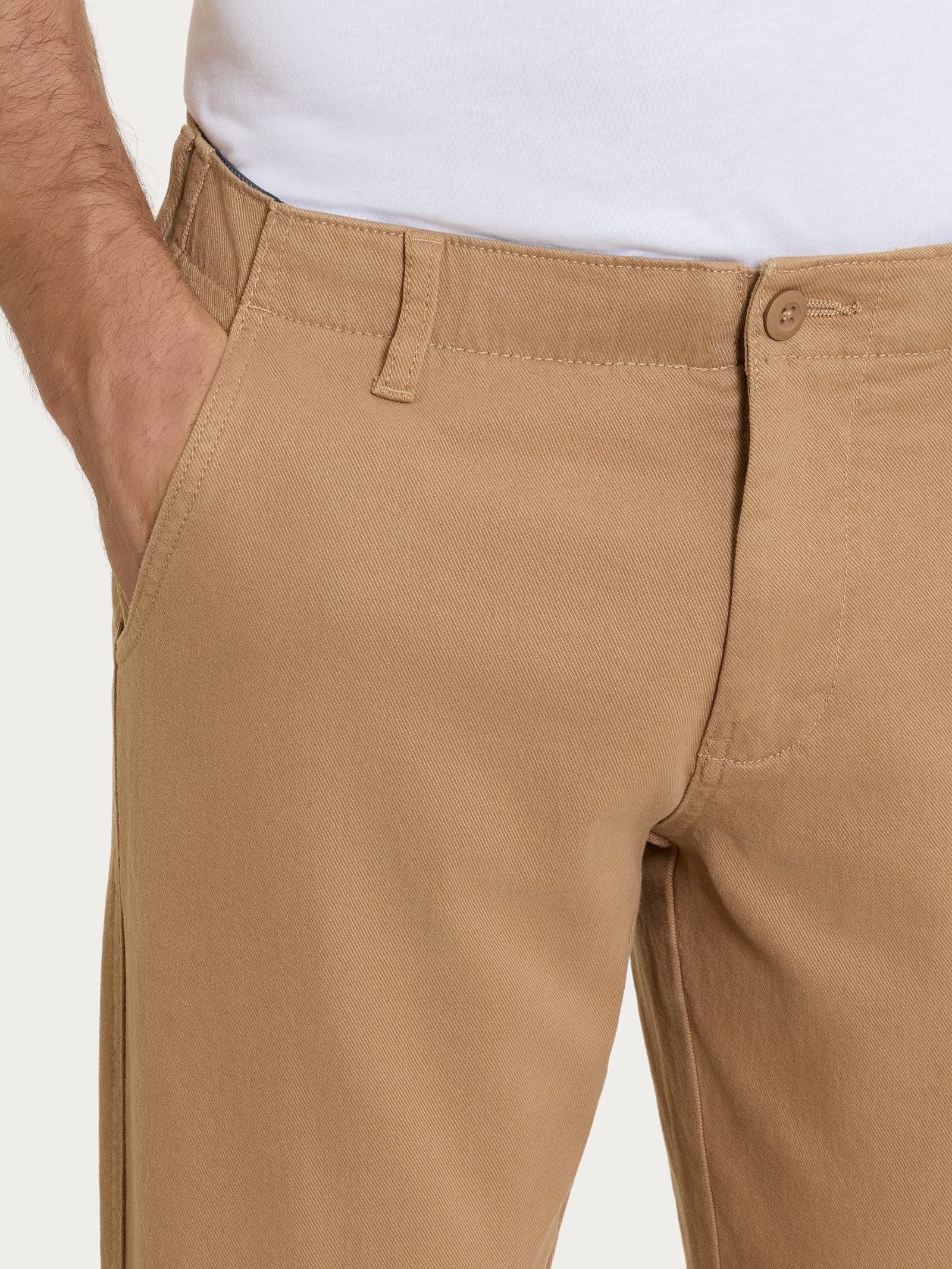 Ragno Adjust Chino Raw Twill pantaloni uomo Tiger's Eye cotone elasticizzato