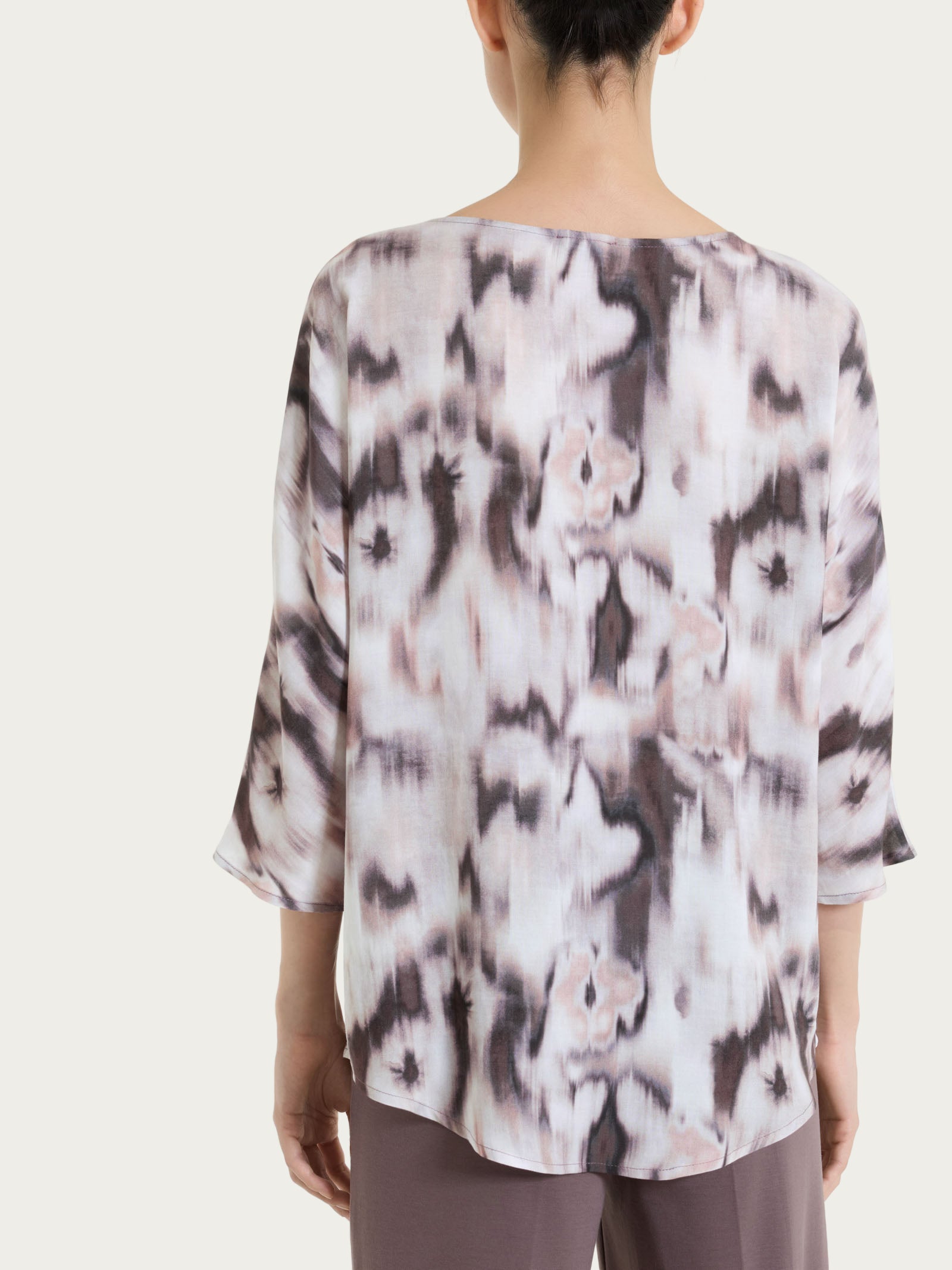 Ragno EcoSeta blusa manica 3/4 fantasia raisin luminosa