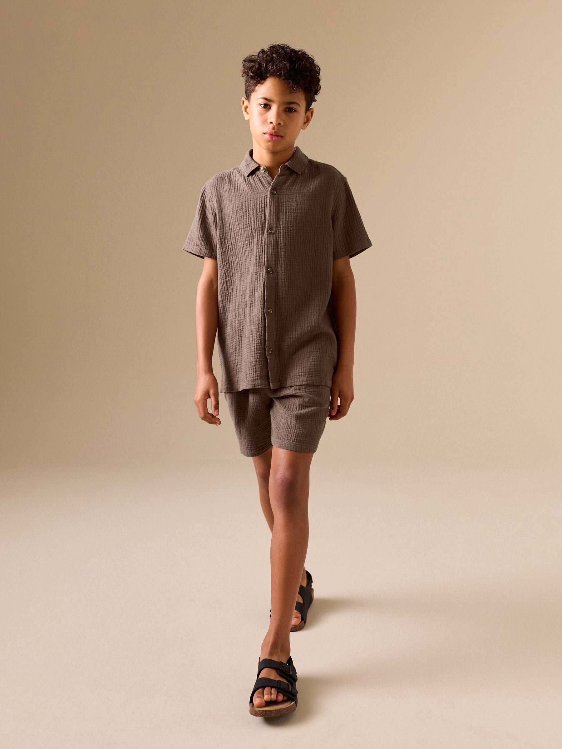 Next Completo Camicia Doppia Trama Shorts Bambino 128