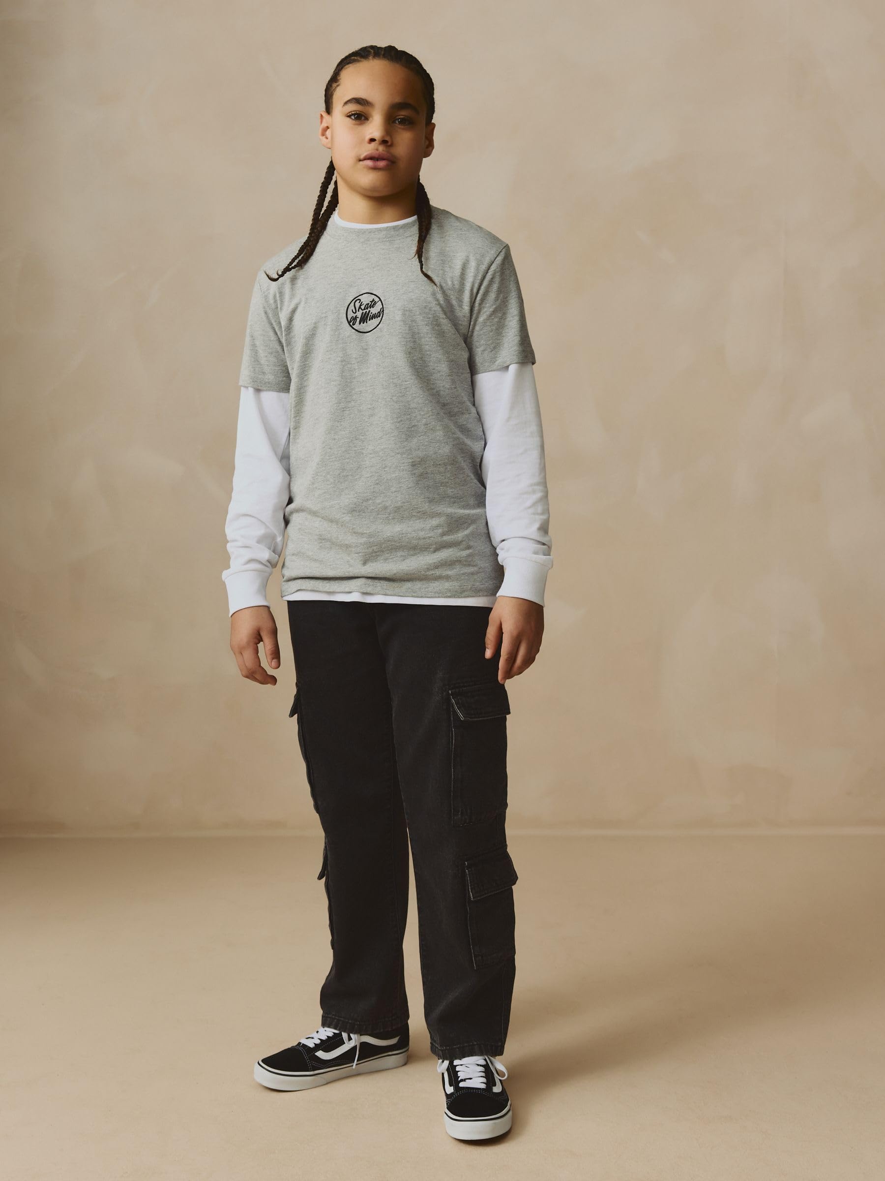 Next Cargo jeans bambino 100% cotone multitasche denim