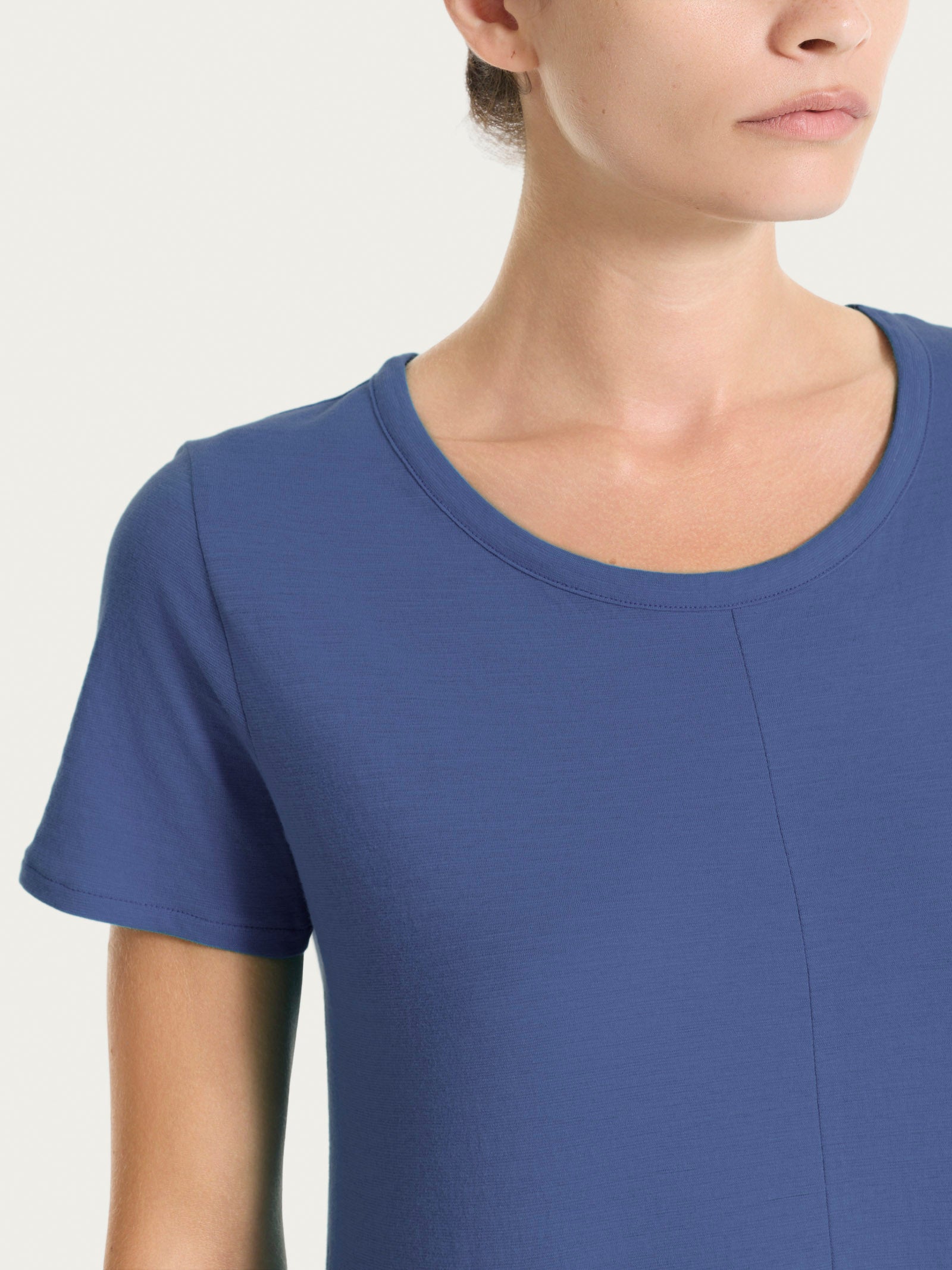 Ragno Slub Jersey Vestito Corto Balze Oceana Cotone