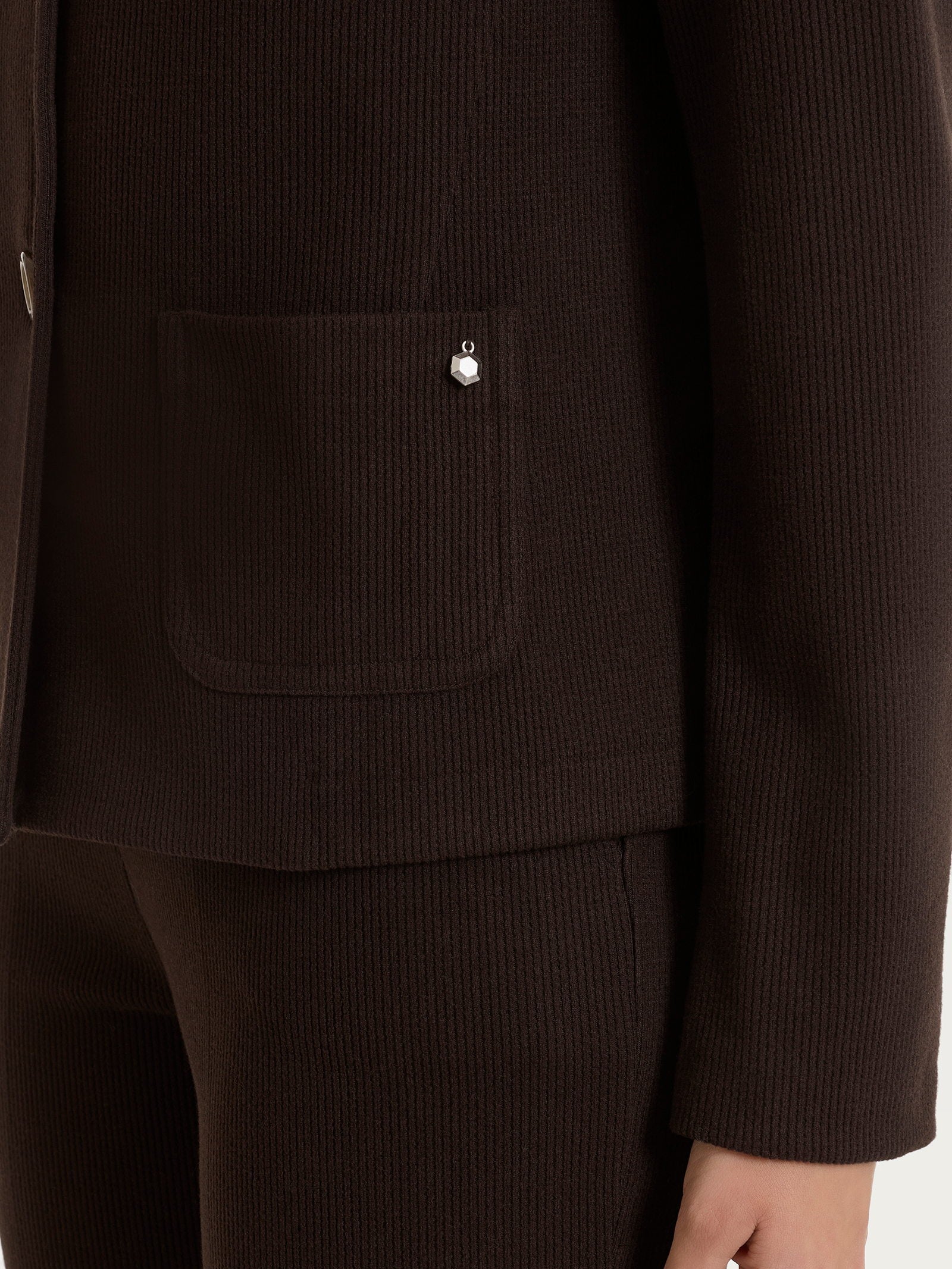 Ragno Relaxed Wardrobe blazer corto marrone chocolate
