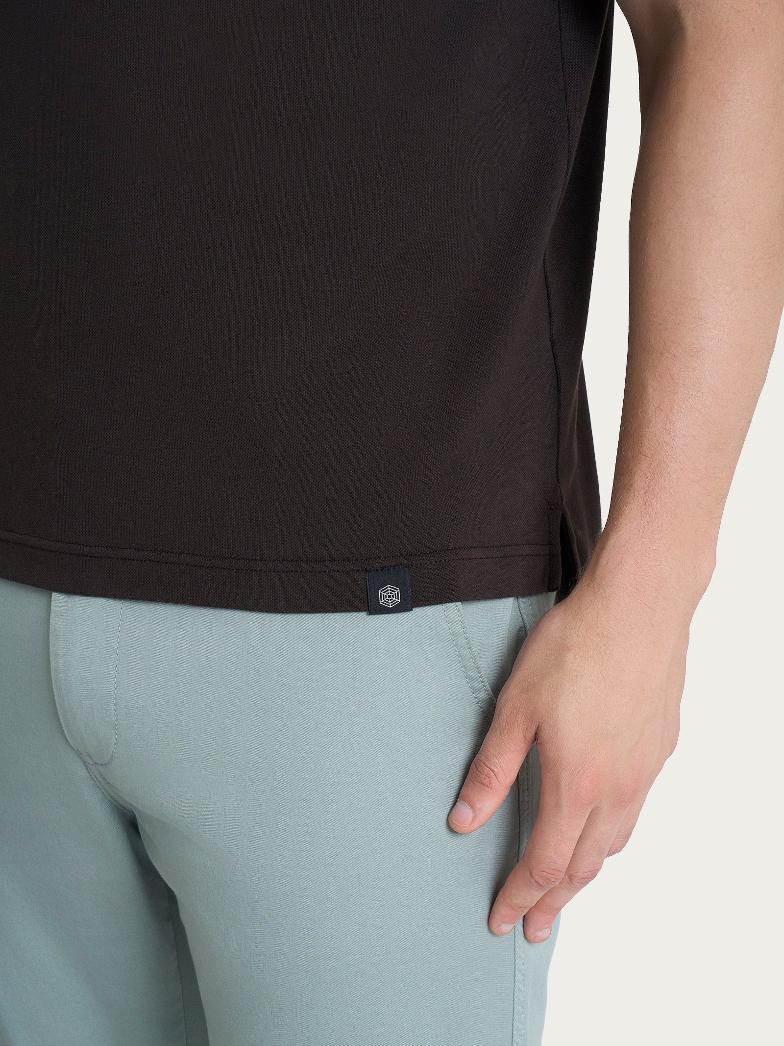 Ragno Sport Cotton Piquet Stretch Polo Chocolate Torte cotone