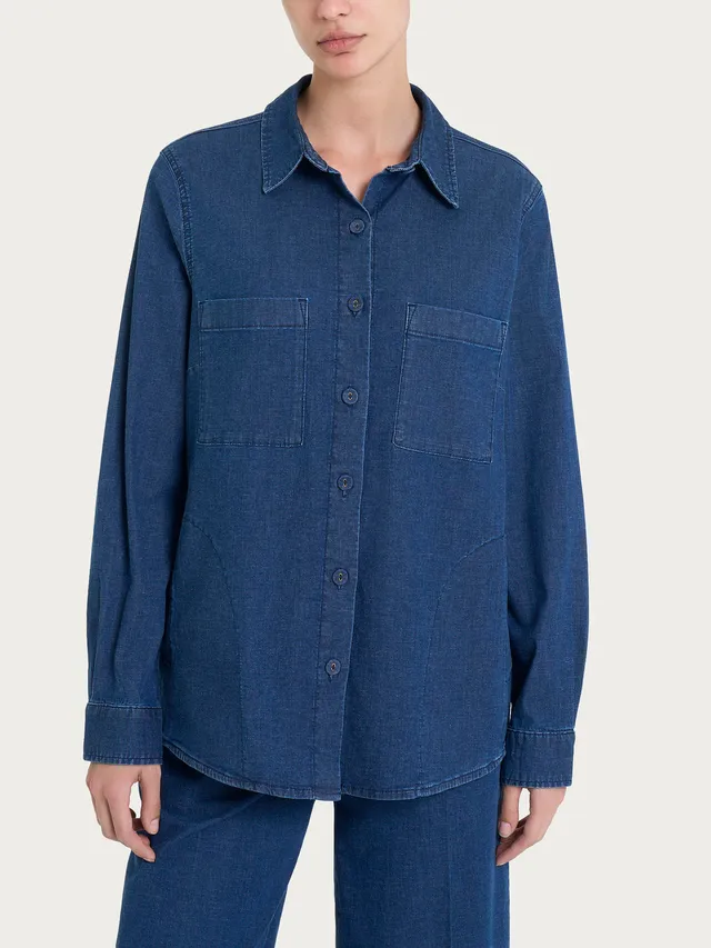 Ragno Super Light Denim Shacket Indigo leggera