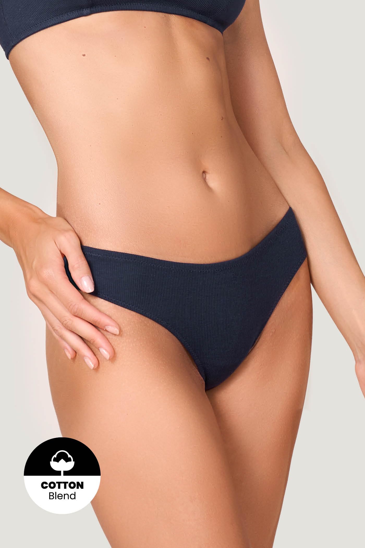 Goldenpoint Slip Brasiliana Fianco Medio Donna Costina Cotone