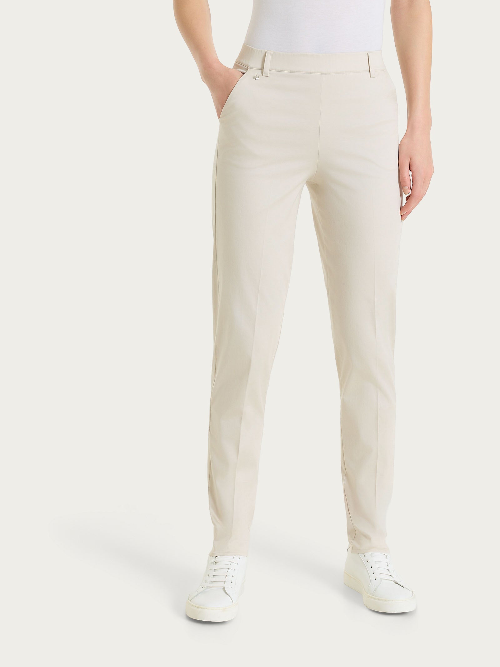 Ragno Satin Power chino donna Champignon slim cotone