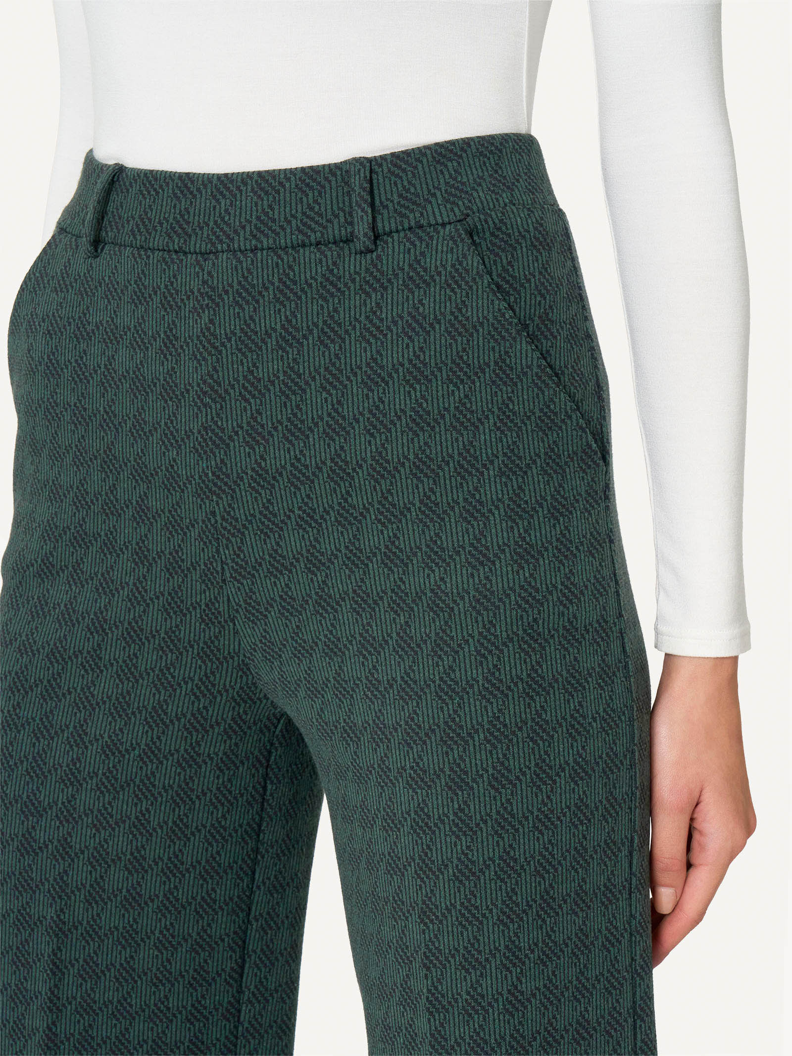 Ragno The Wide Leg Pantalone palazzo Rain Forest tasche