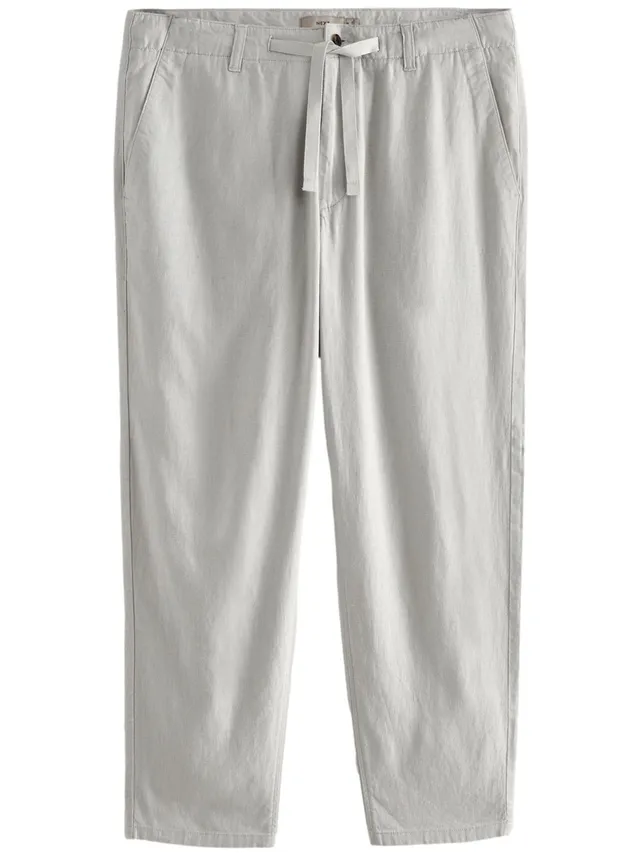 Next Pantaloni Lino Uomo Coulisse Misto Lino