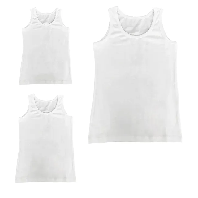 Lady C canotte bambina cotone bianche 3 anni 3 pezzi
