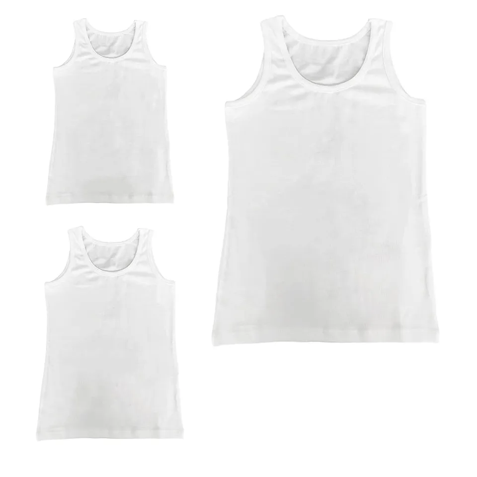 Lady C canotte bambina cotone bianche 3 anni 3 pezzi