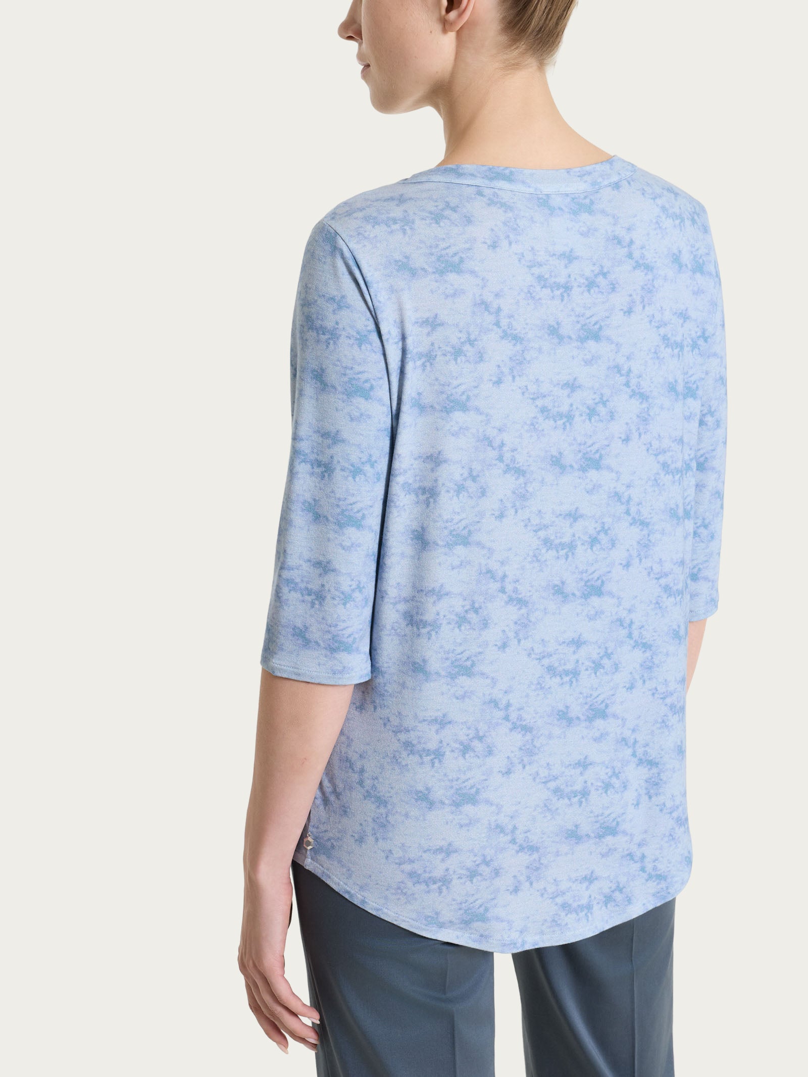 Ragno Maglietta Girocollo Donna Viscosa Crêpe Dusty Blue