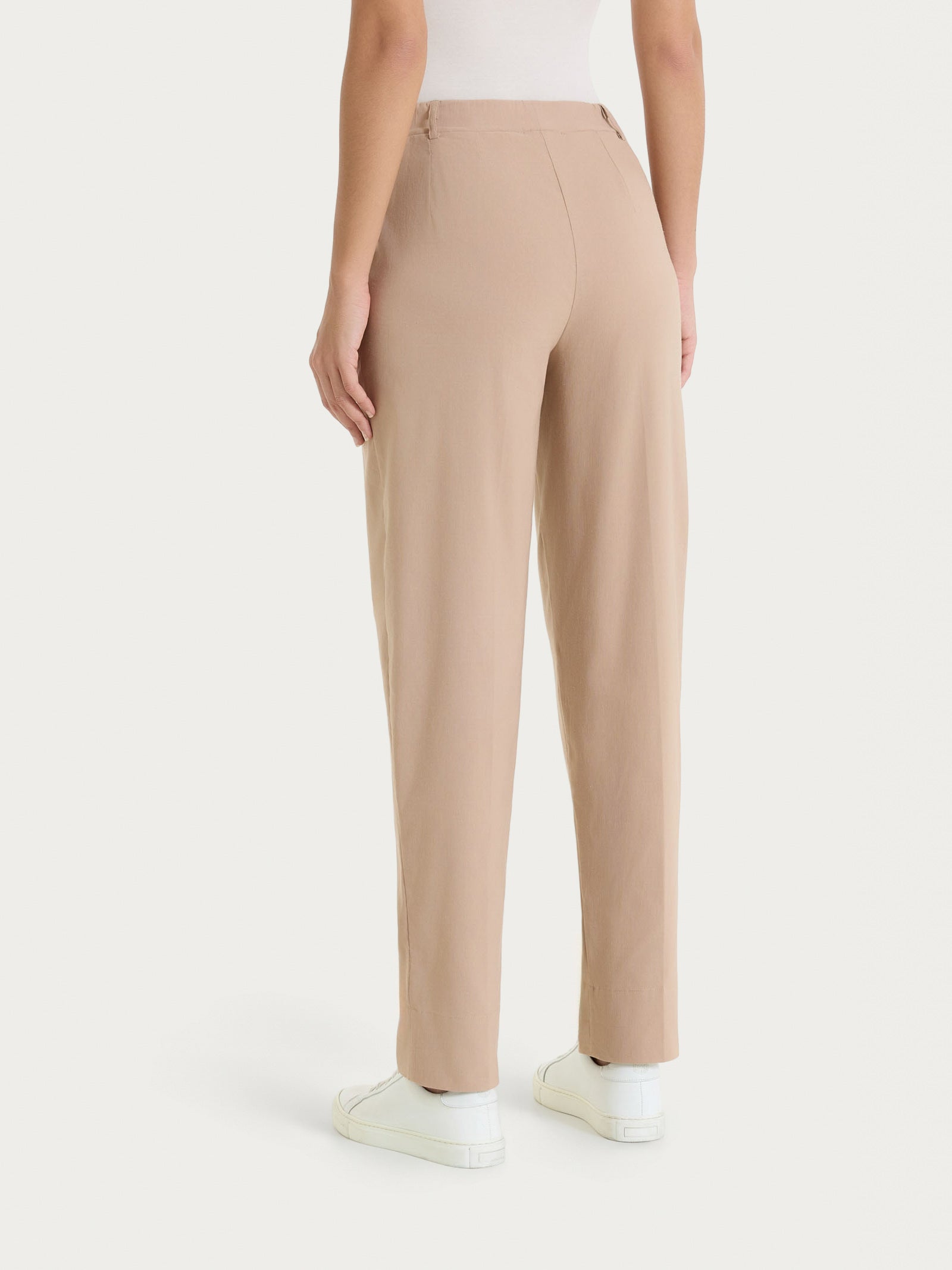 Ragno Linen Super Fresh pantalone carota tasche warm taupe lino