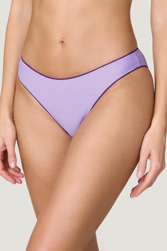 Goldenpoint Lamè slip bikini fianco basso lurex tinta unita