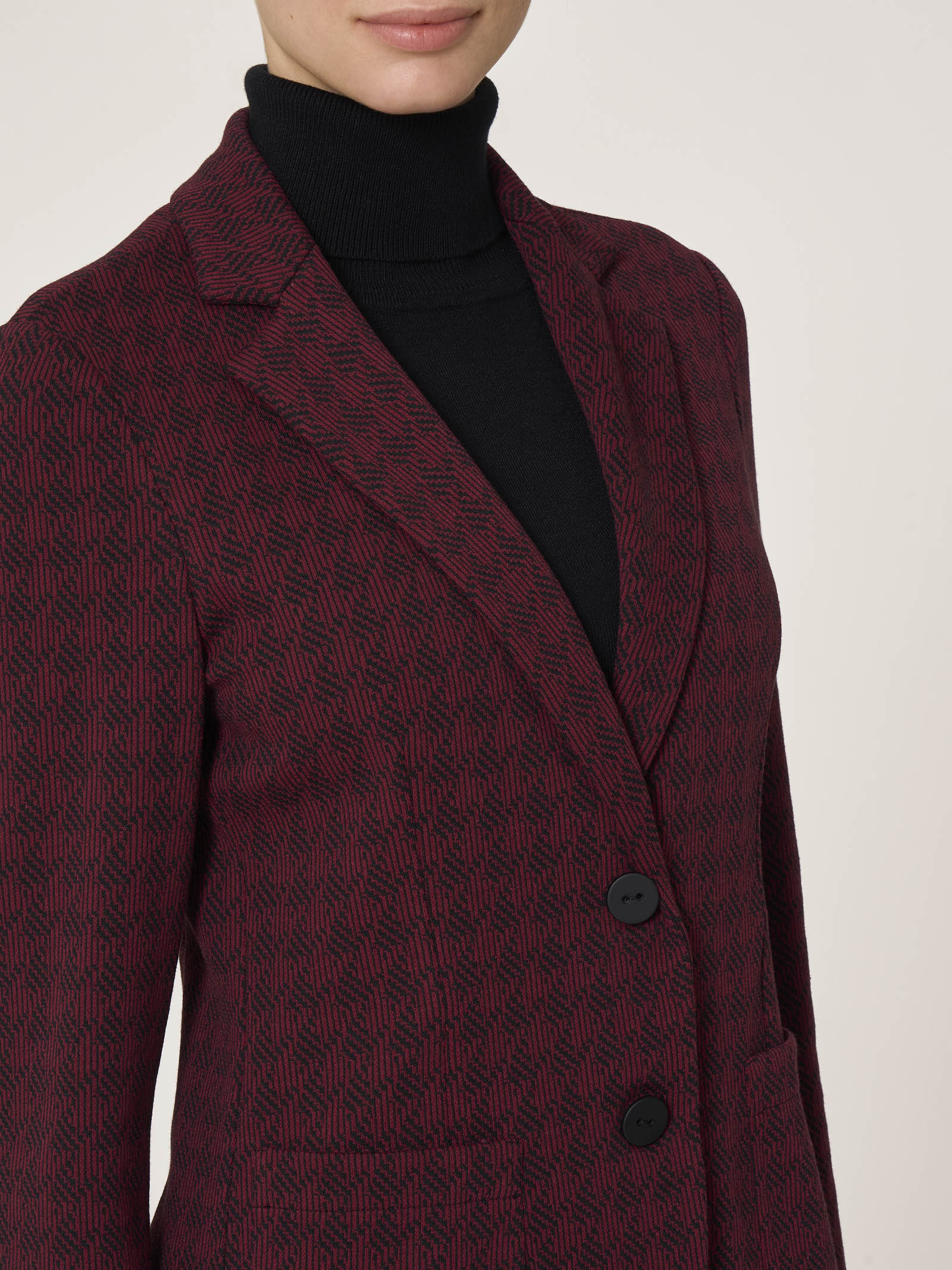 Ragno Compact Blazer Eco Jacquard Fant. Tibetan Red