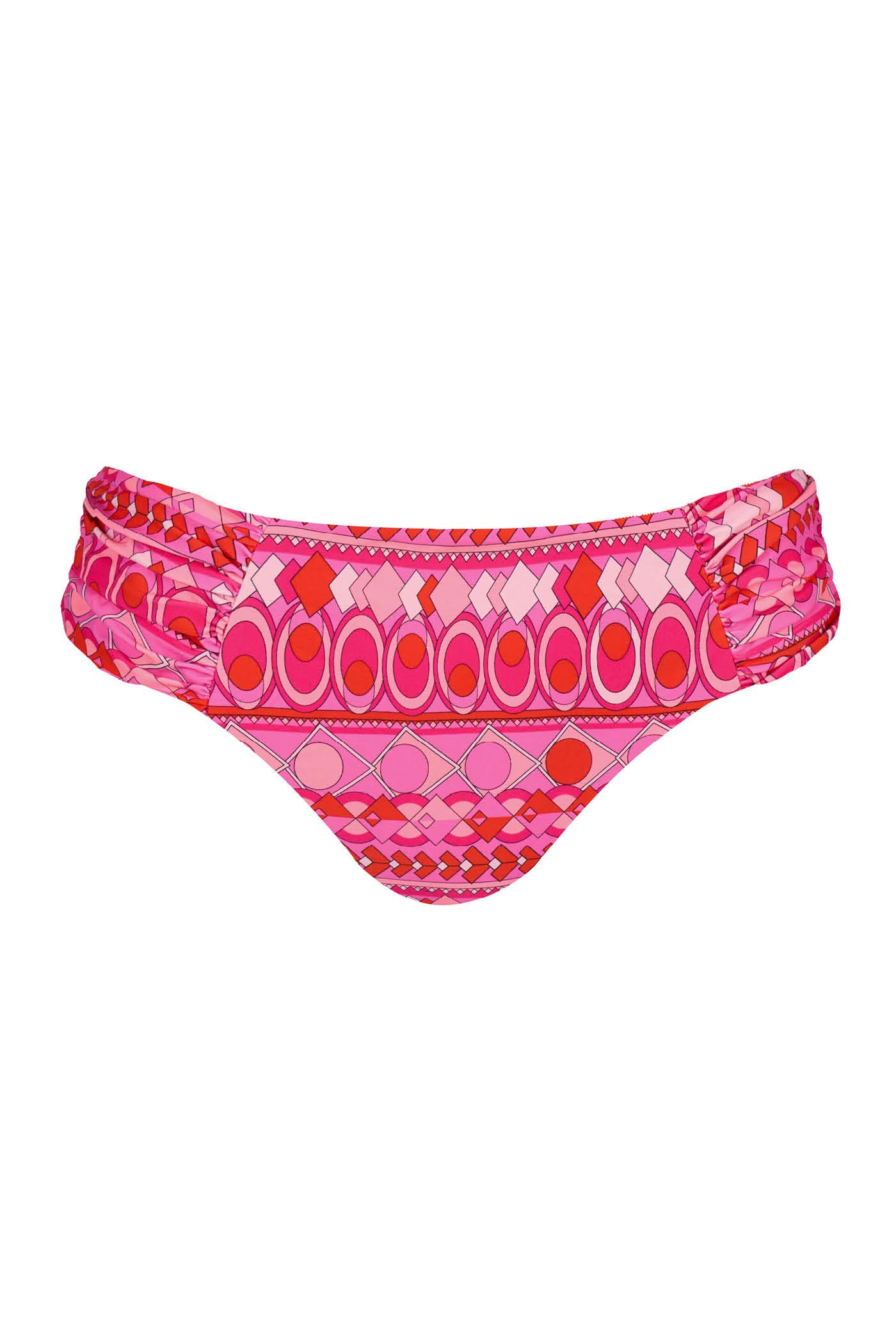 Goldenpoint Groovy slip bikini basso arricciato geometrico