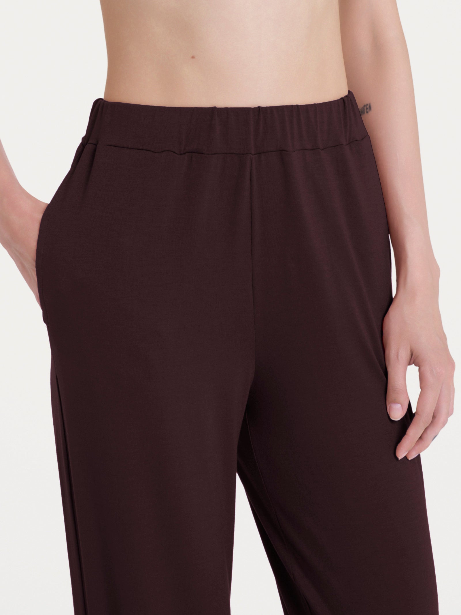 Ragno Viscosa Summer The Wide Leg pantalone Chicory Coffee