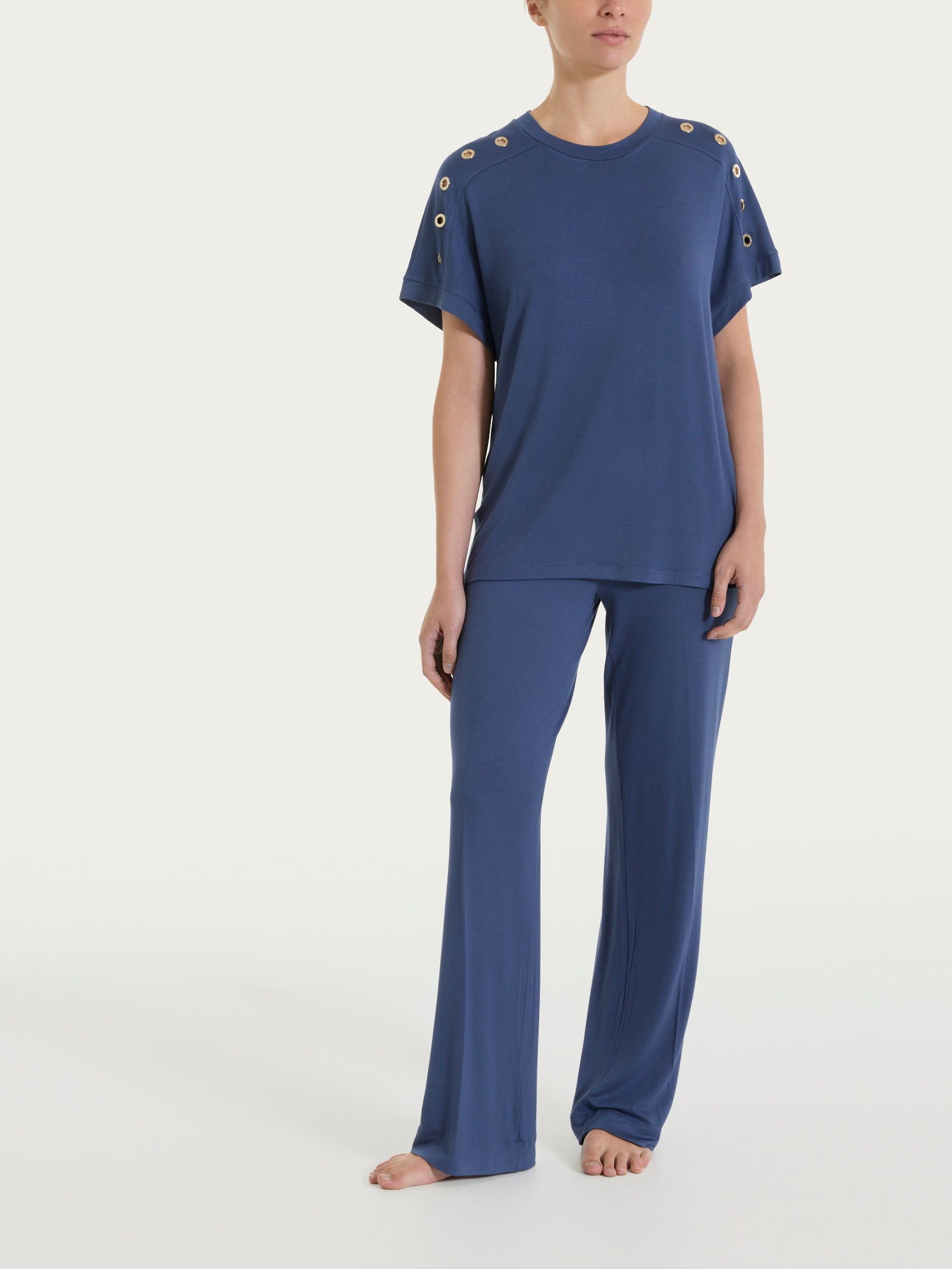 Ragno Viscosa Summer Maglietta Girocollo kimono Oceana