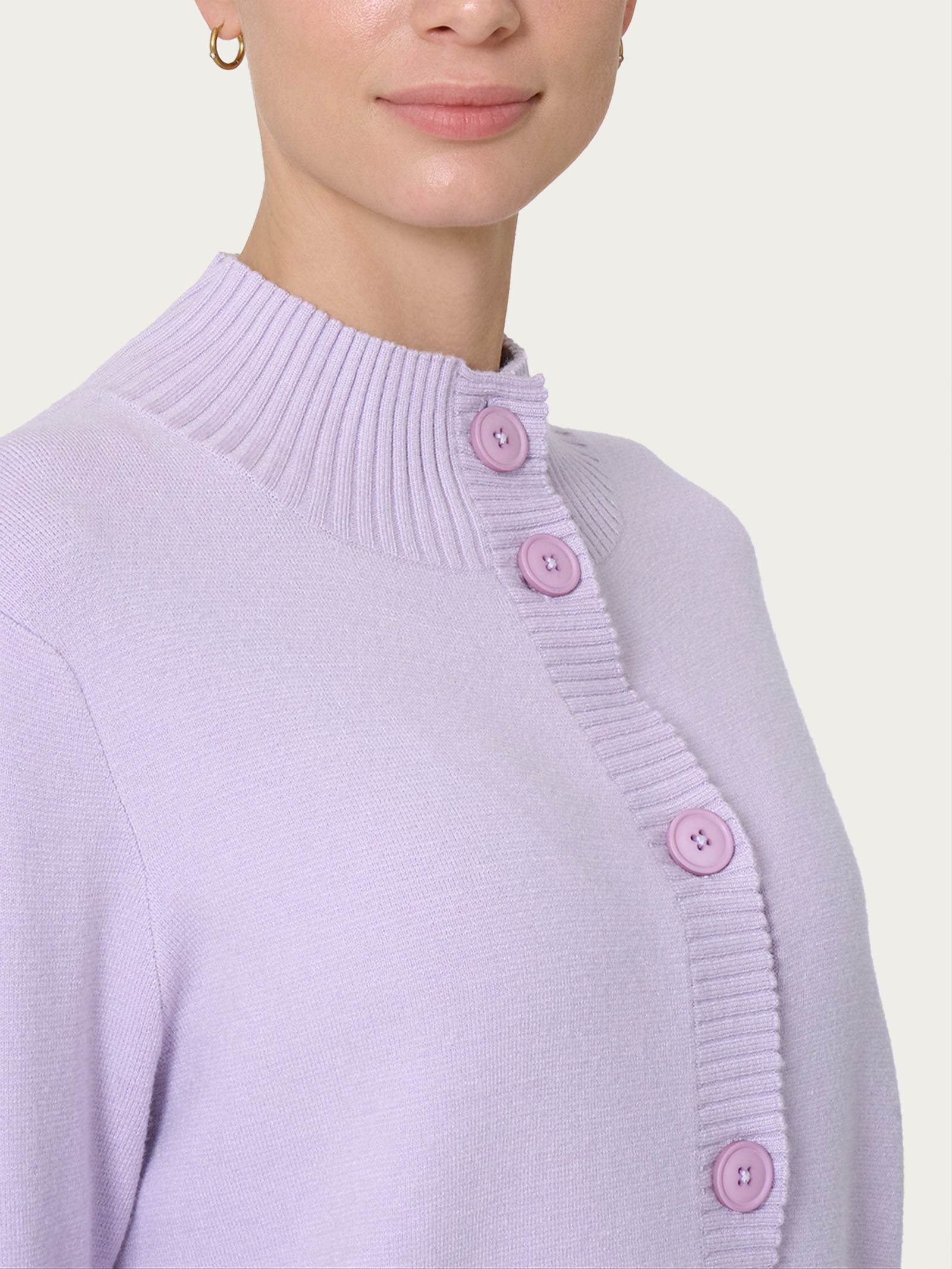 Ragno Four Seasons cardigan aperto Orchid Petal bottoni