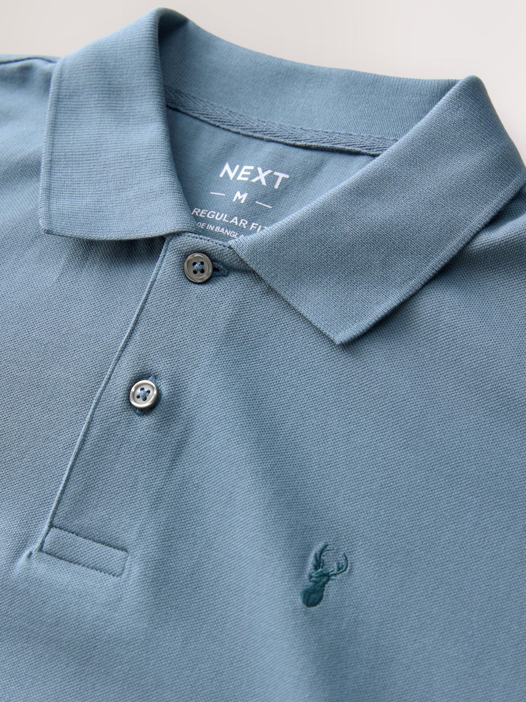 Next polo piqué maniche corte classica airforce blue cotone
