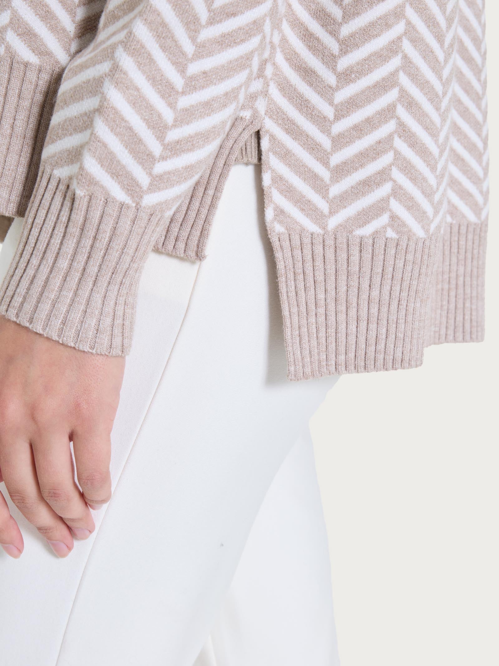Ragno Four Seasons Cardigan aperto spigato Cammello