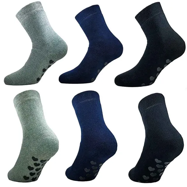 Lady C Prisco calze antiscivolo uomo cotone 3 paia unite