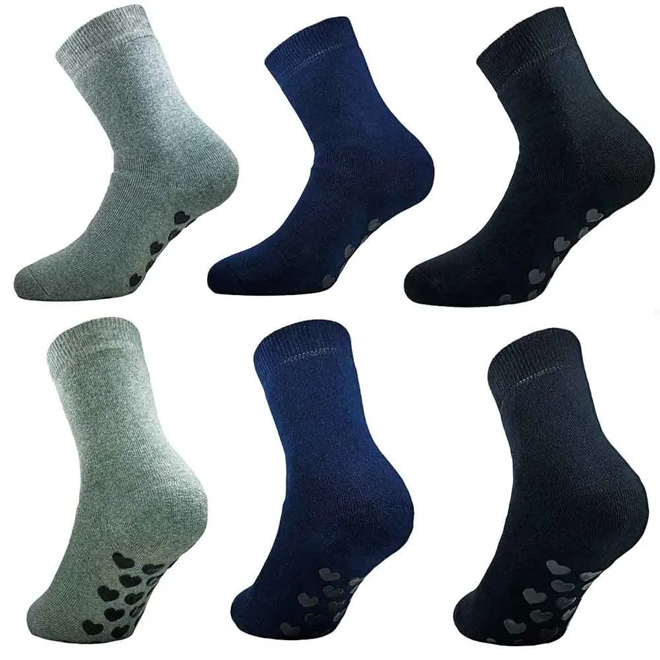 Lady C Prisco calze antiscivolo uomo cotone 3 paia unite