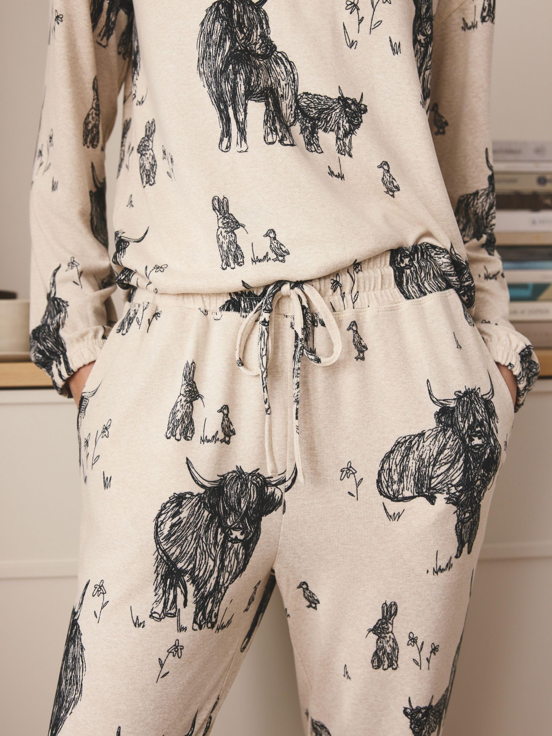 Geo Next Pigiama Donna Comodo Maniche Lunghe Cotone Taglia M
