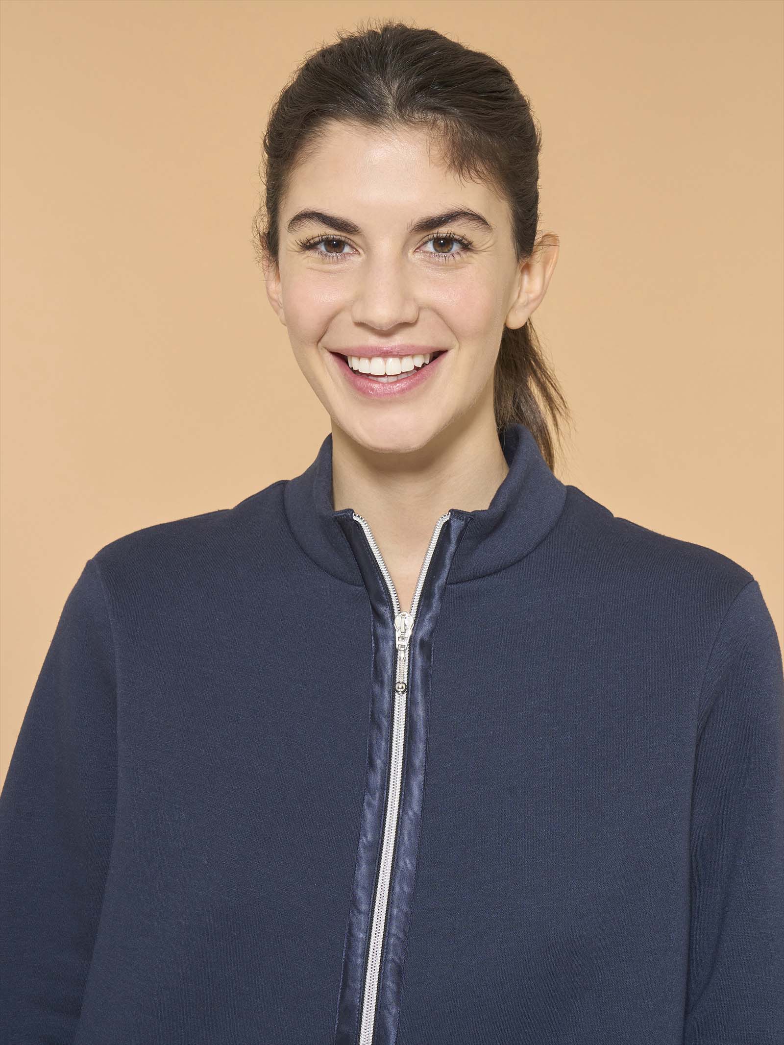 Ragno Comfort Tuta felpata collo alto tuta Navy Blazer felpa calda