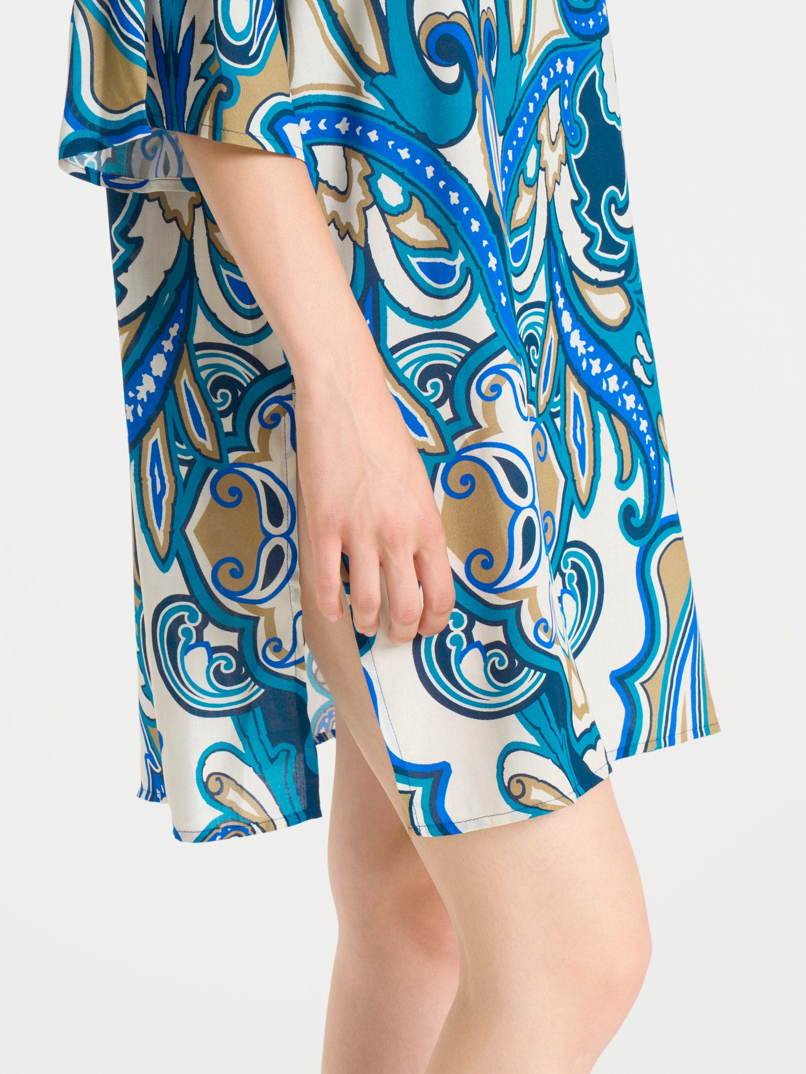 Ragno EcoSeta Caftano 3/4 copricostume dazzling blue