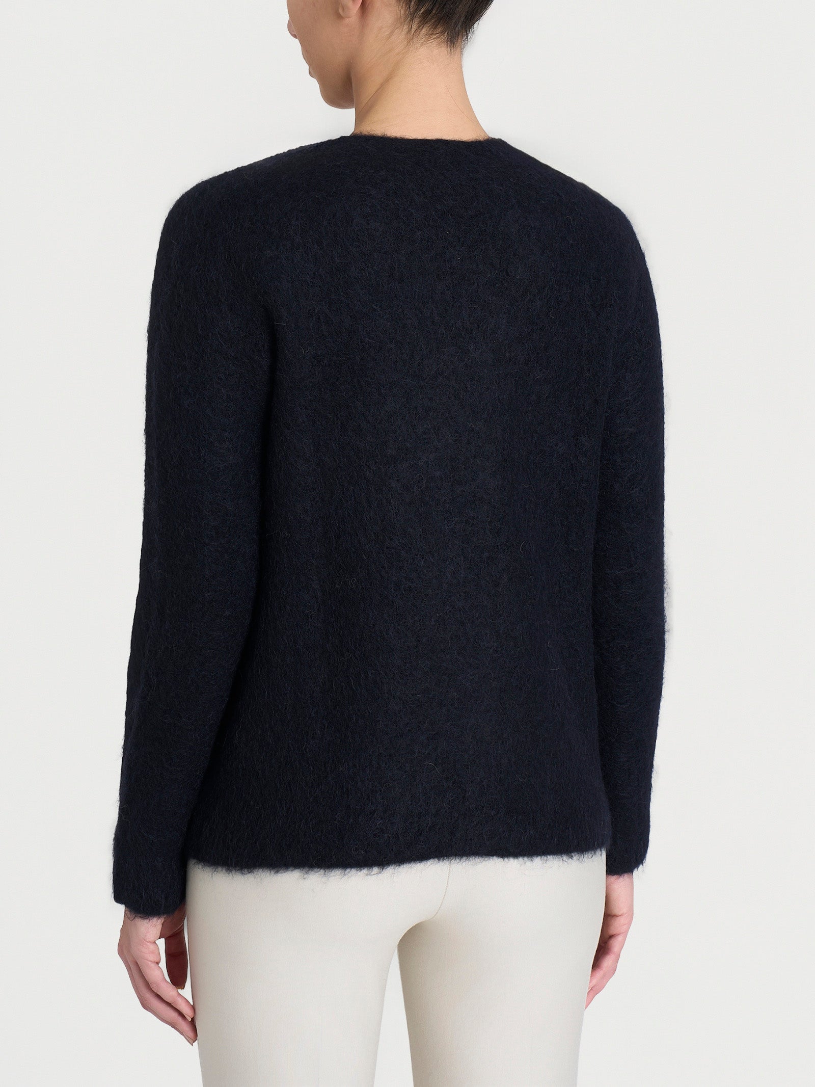 Ragno Cardigan aperto misto alpaca Nero