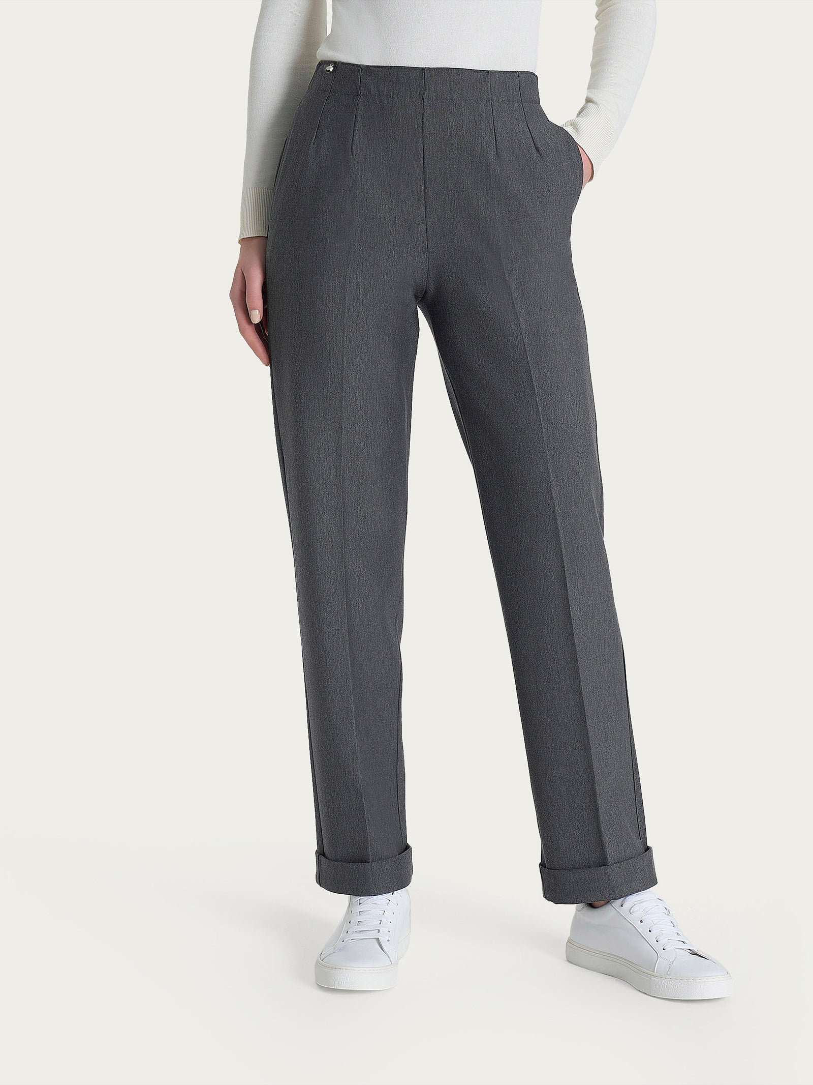 Ragno Compact Pantalone Dritto con Tasche Ardesia Mel elasticizzato