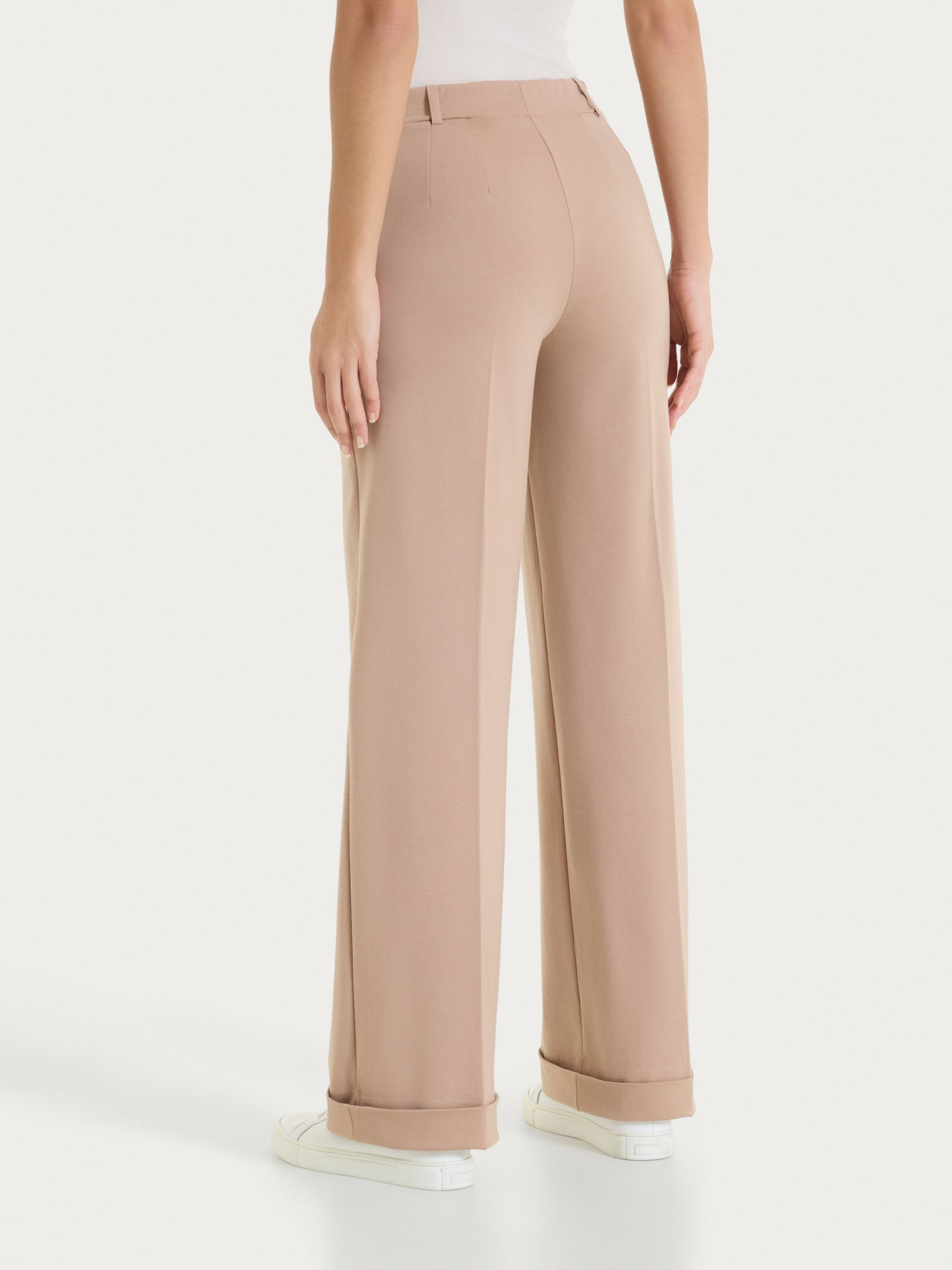 Ragno Compact Light Pantalone ampio Warm Taupe misto cotone