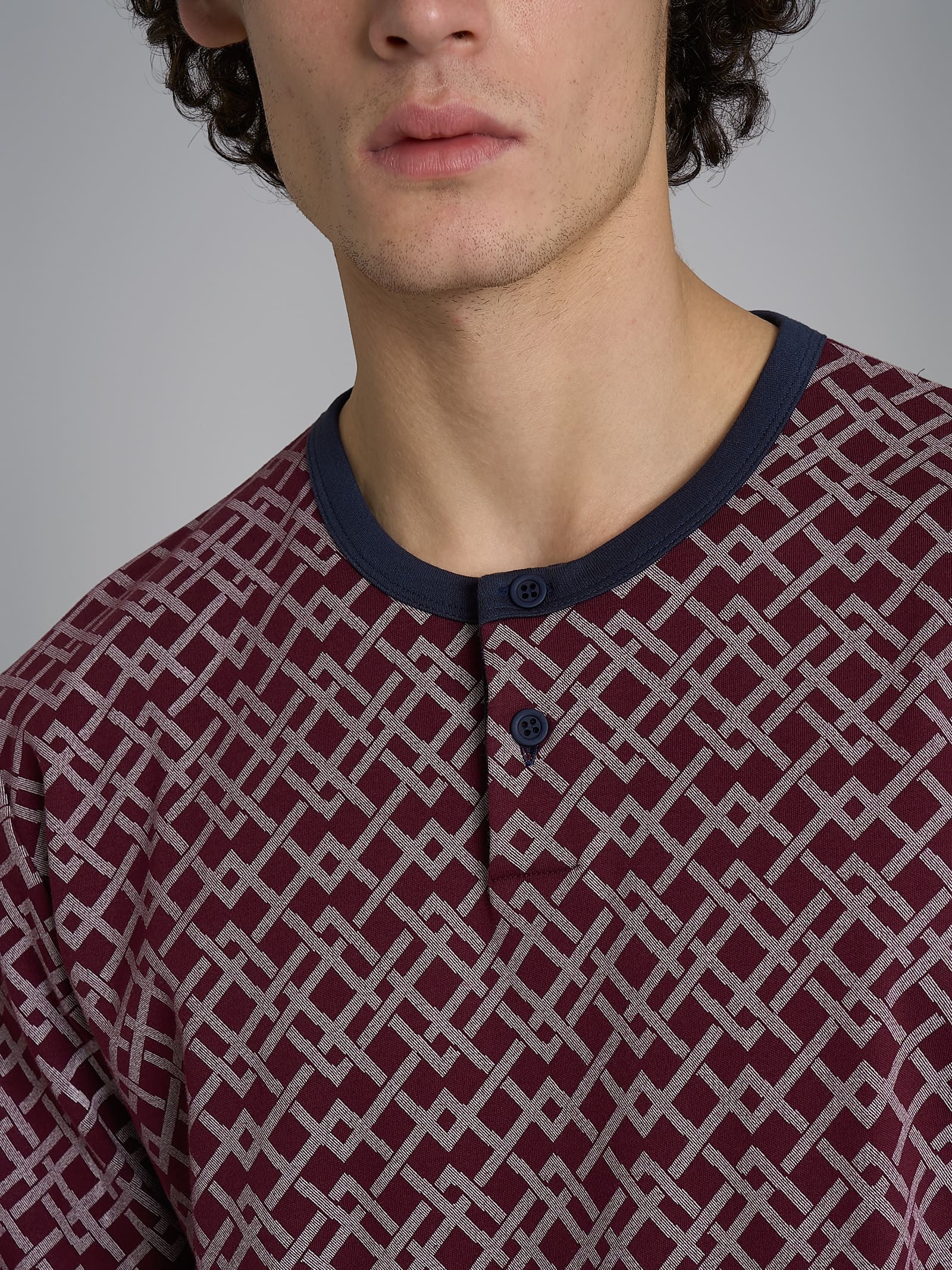 Ragno Pigiama Serafino Uomo Cotone Windsor Wine