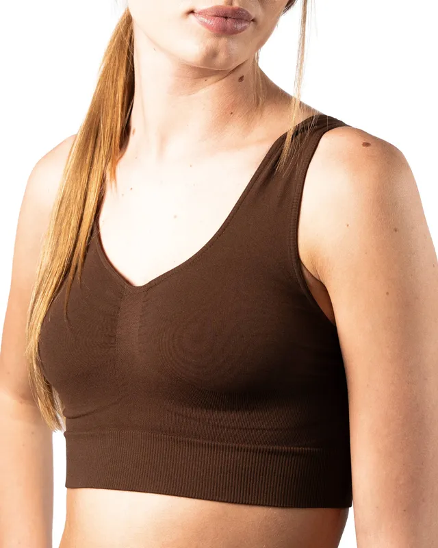 SlimCell Shapewear Top Bralette spalla larga nero