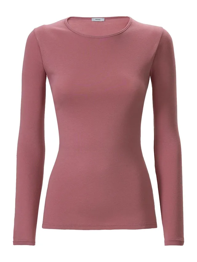 Ragno Thermo Cotton Girocollo Maglietta Donna Rosa Antico Cotone