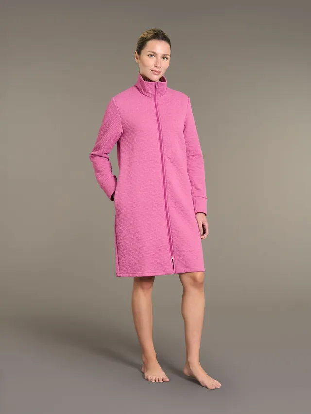 Ragno Jersey Cotone vestaglia corta zip trapuntino Red Violet